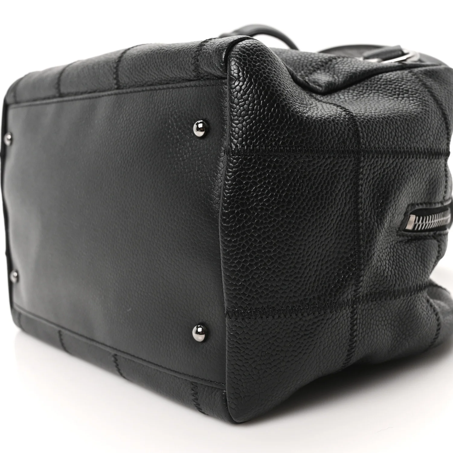 Caviar Square Stitched Bowler Black - Image 10