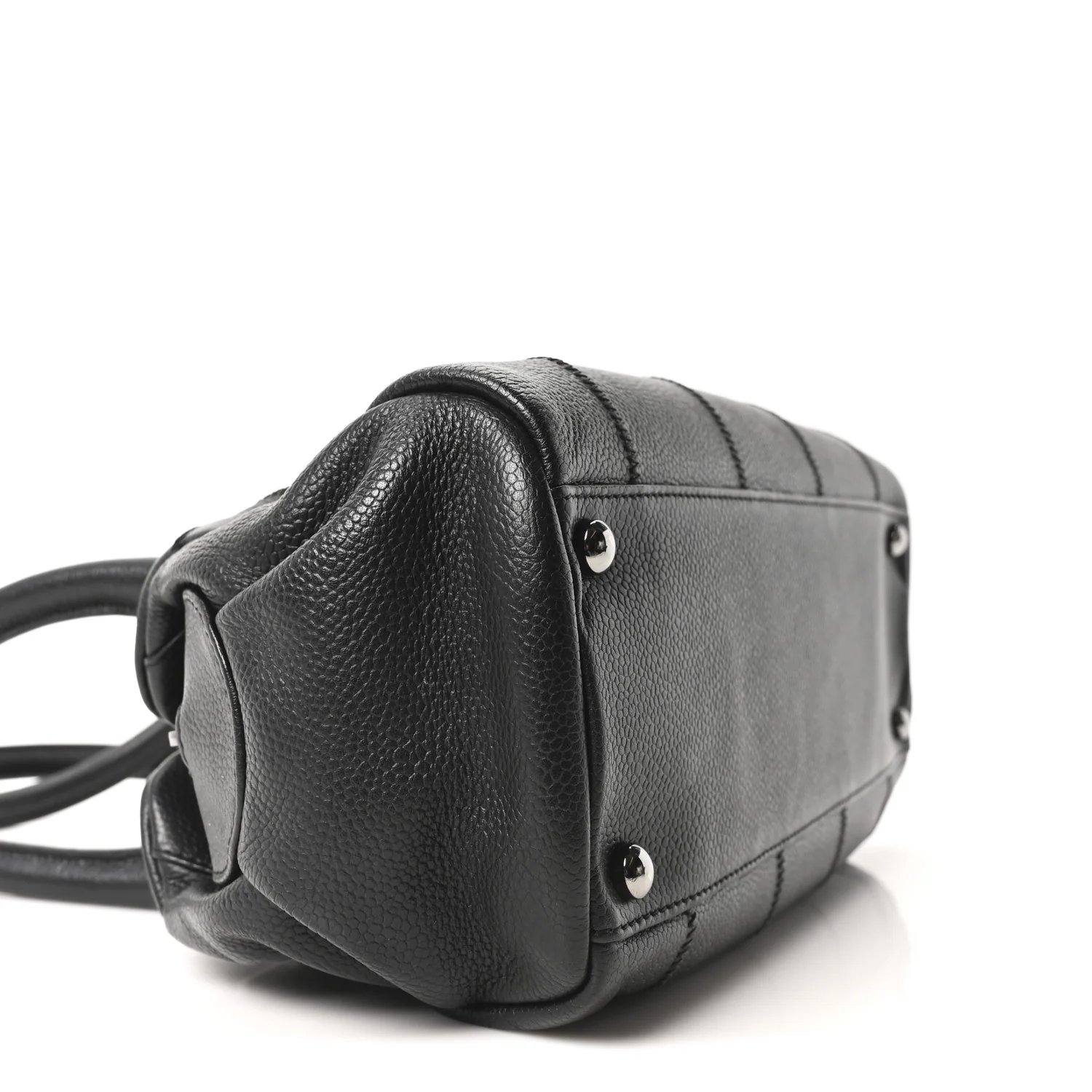 Caviar Square Stitched Tote Black - Image 9