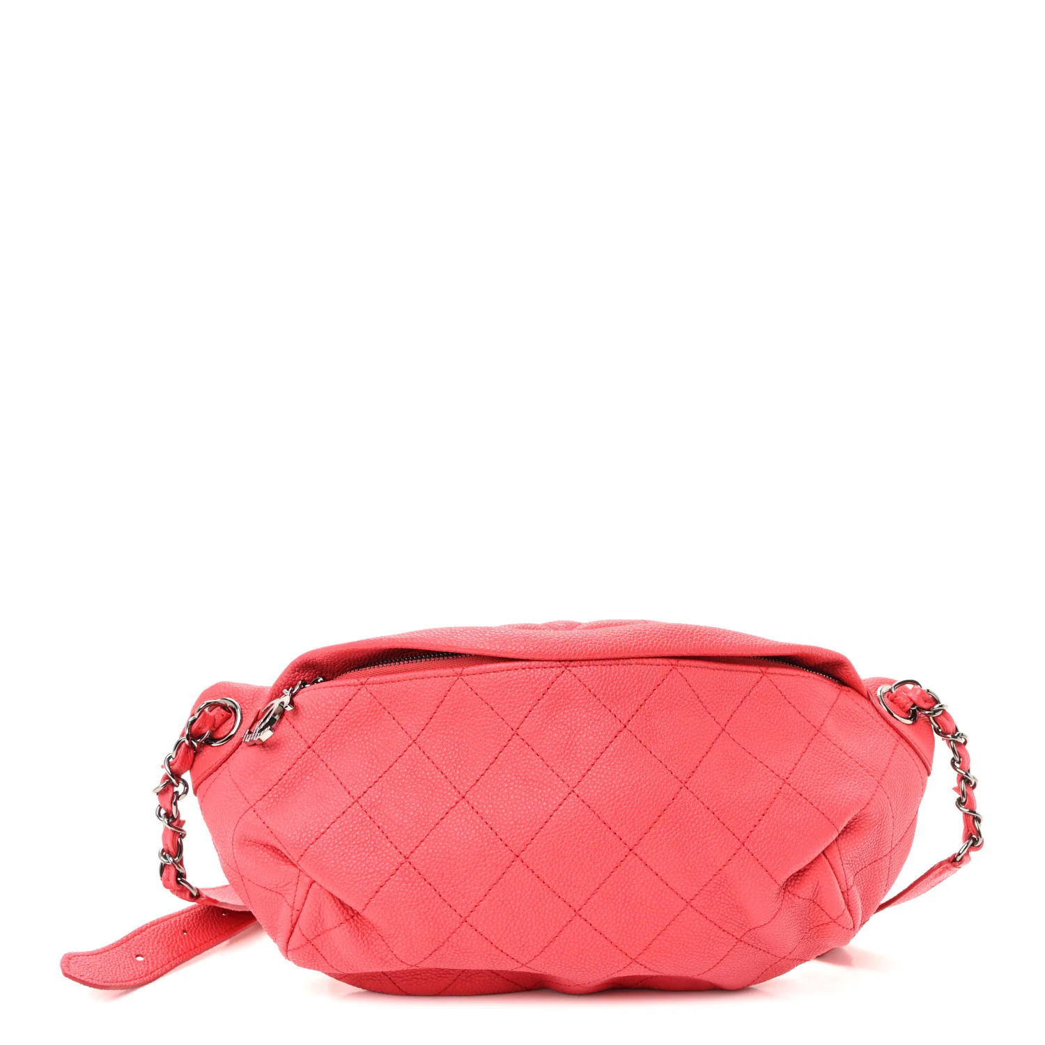 Caviar Stitched Banane Waist Bag Fanny Pack Pink - Image 2