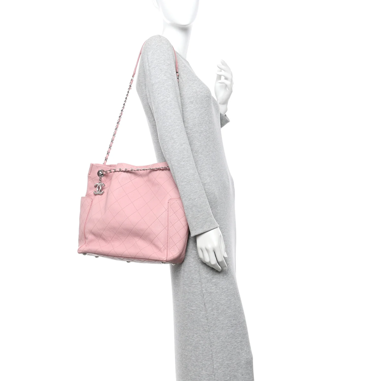 Caviar Stitched Medium CC Pocket Hobo Pink - Image 2