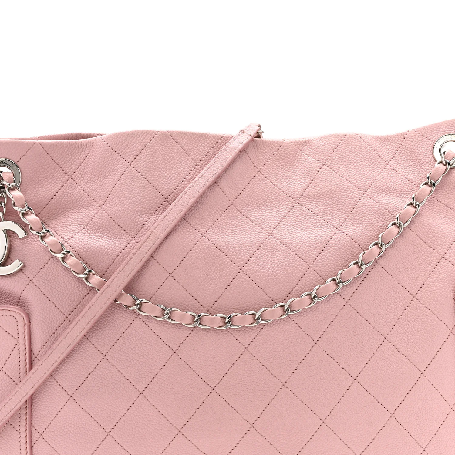 Caviar Stitched Medium CC Pocket Hobo Pink - Image 8