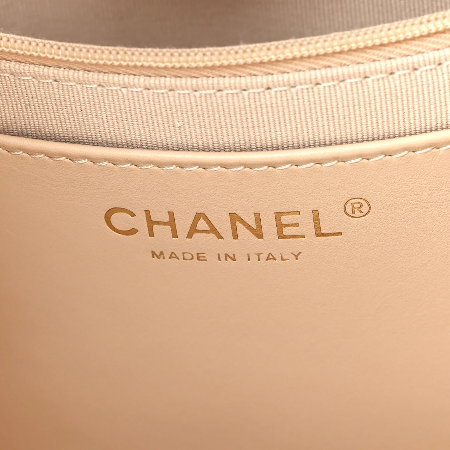 Caviar Stitched Pocket CC Large Tote Light Beige - Image 7