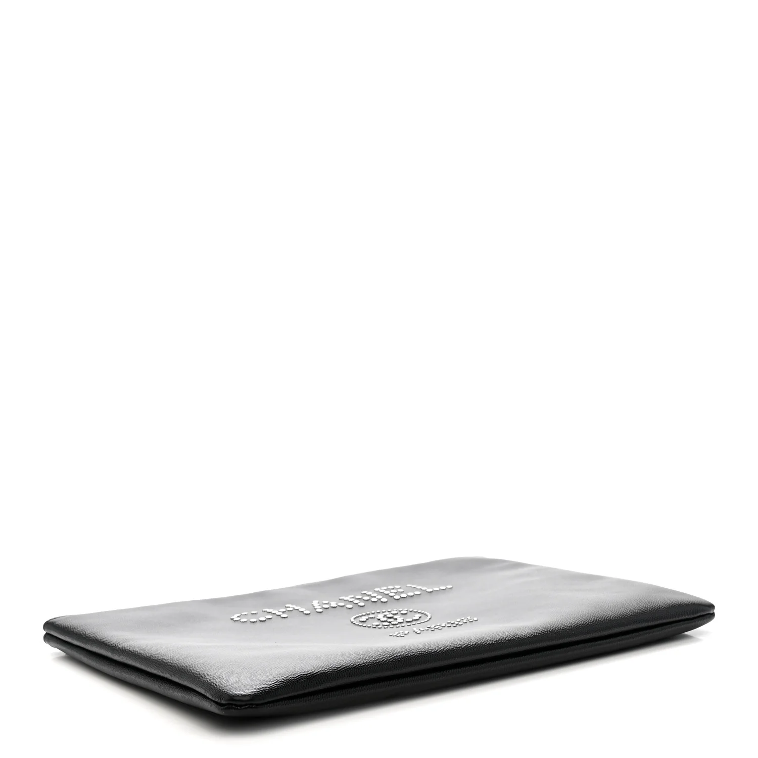 Caviar Studded Medium Deauville Pouch Black - Image 4