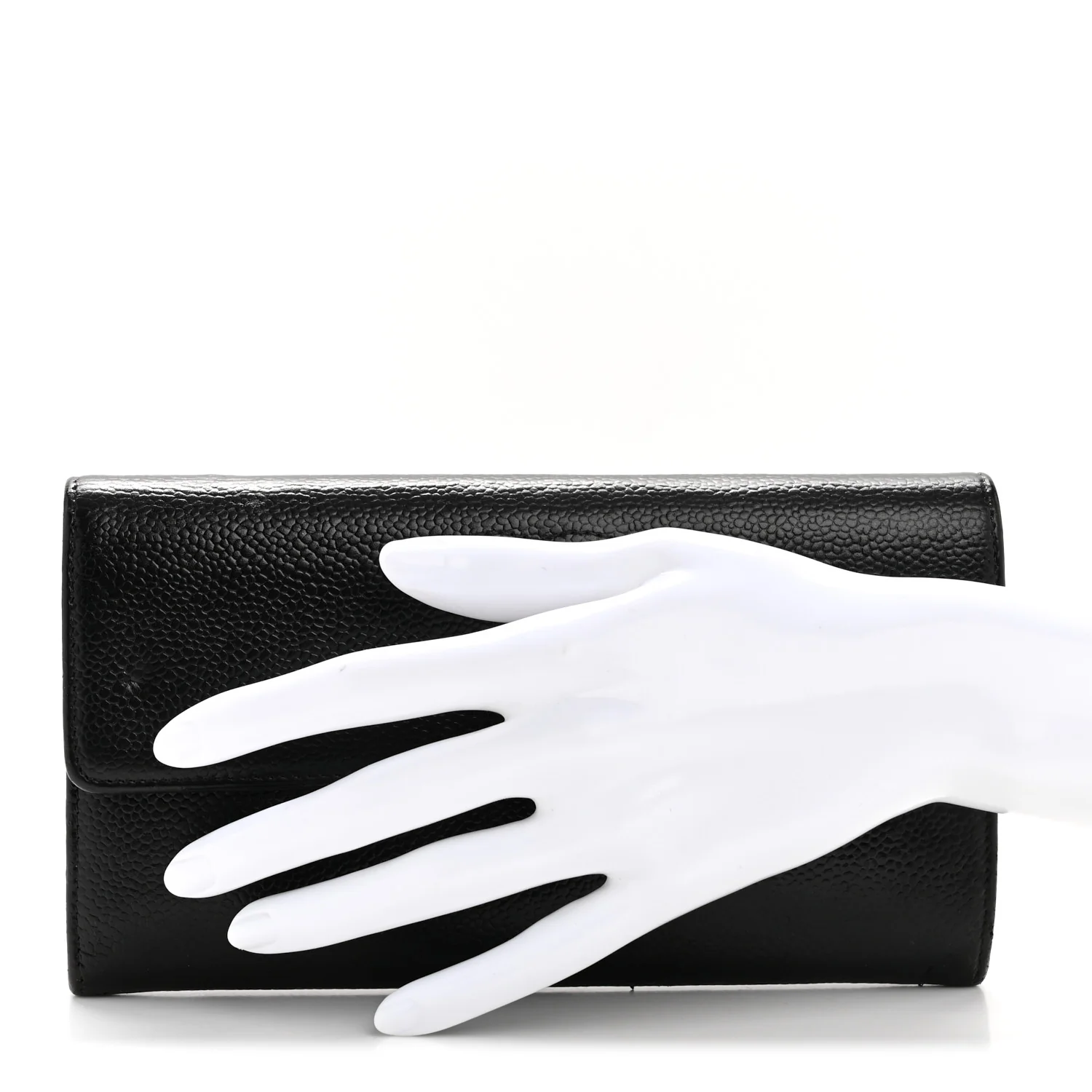 Caviar Timeless CC Large Gusset Flap Wallet Black - Image 3