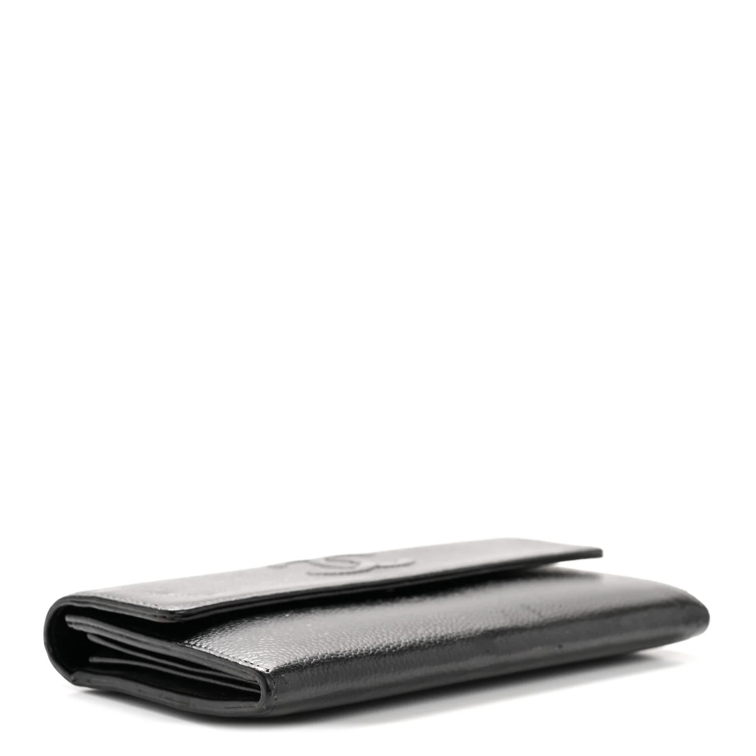 Caviar Timeless CC Large Gusset Flap Wallet Black - Image 7