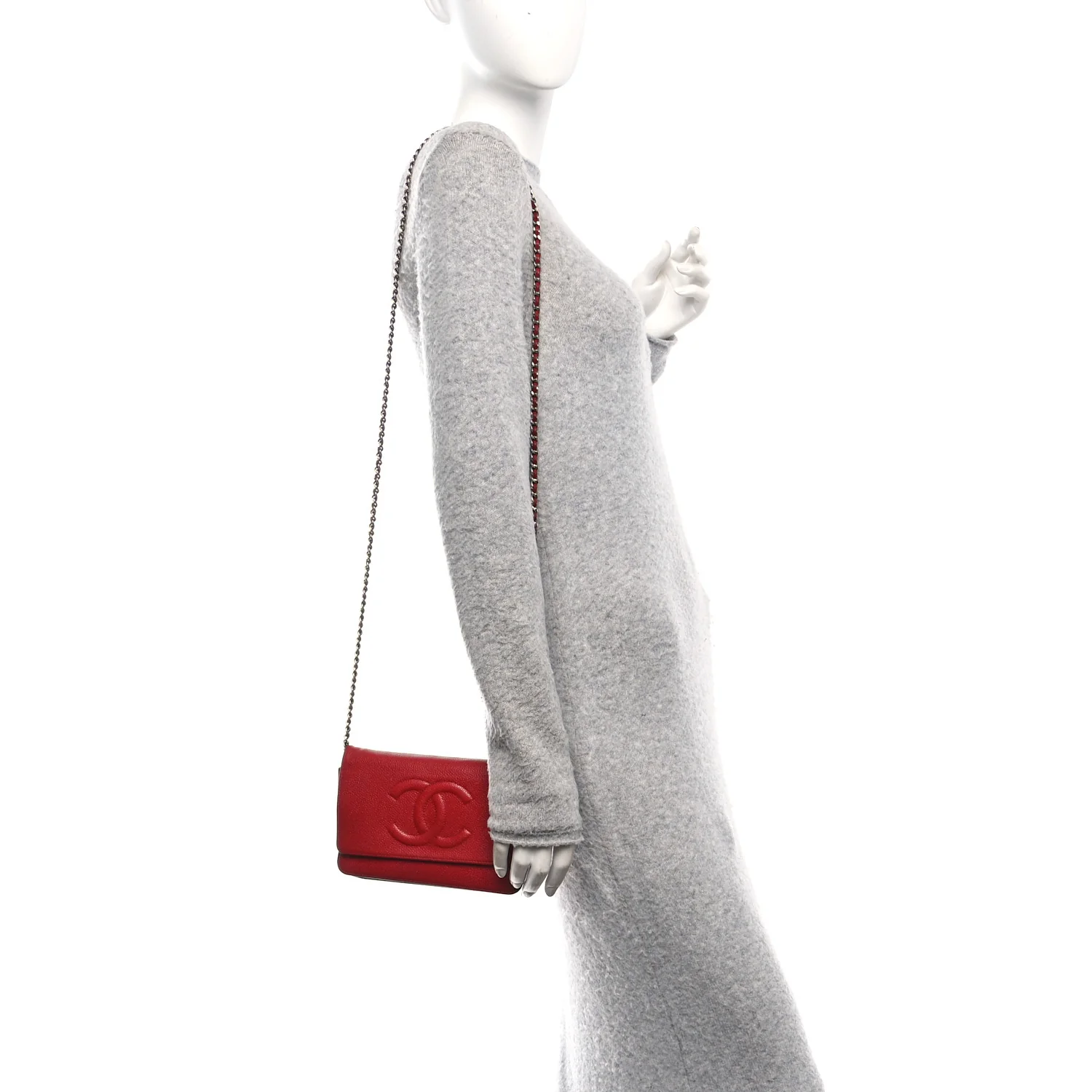 Caviar Timeless CC Wallet on Chain WOC Red - Image 2
