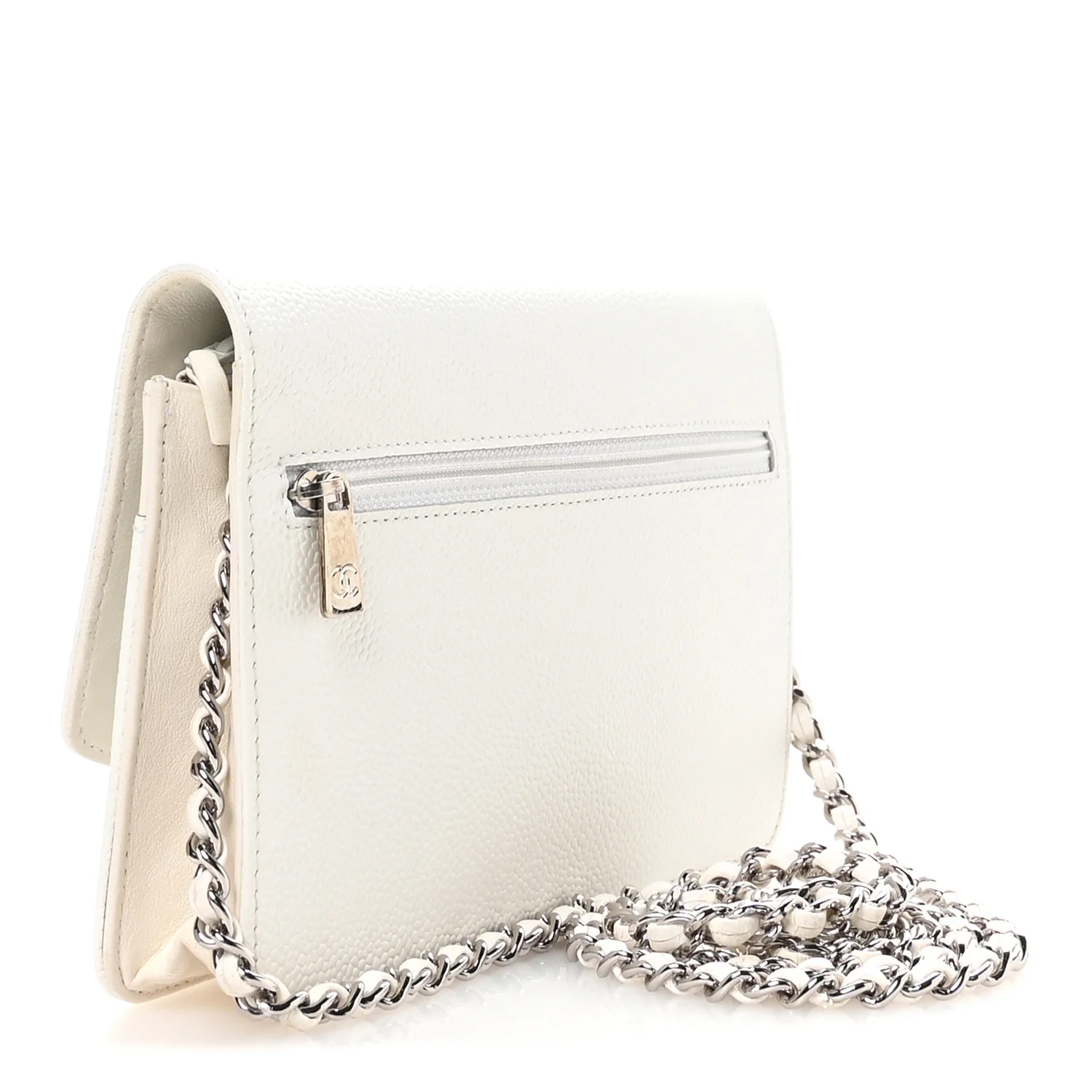 Caviar Timeless CC Wallet on Chain WOC White - Image 3