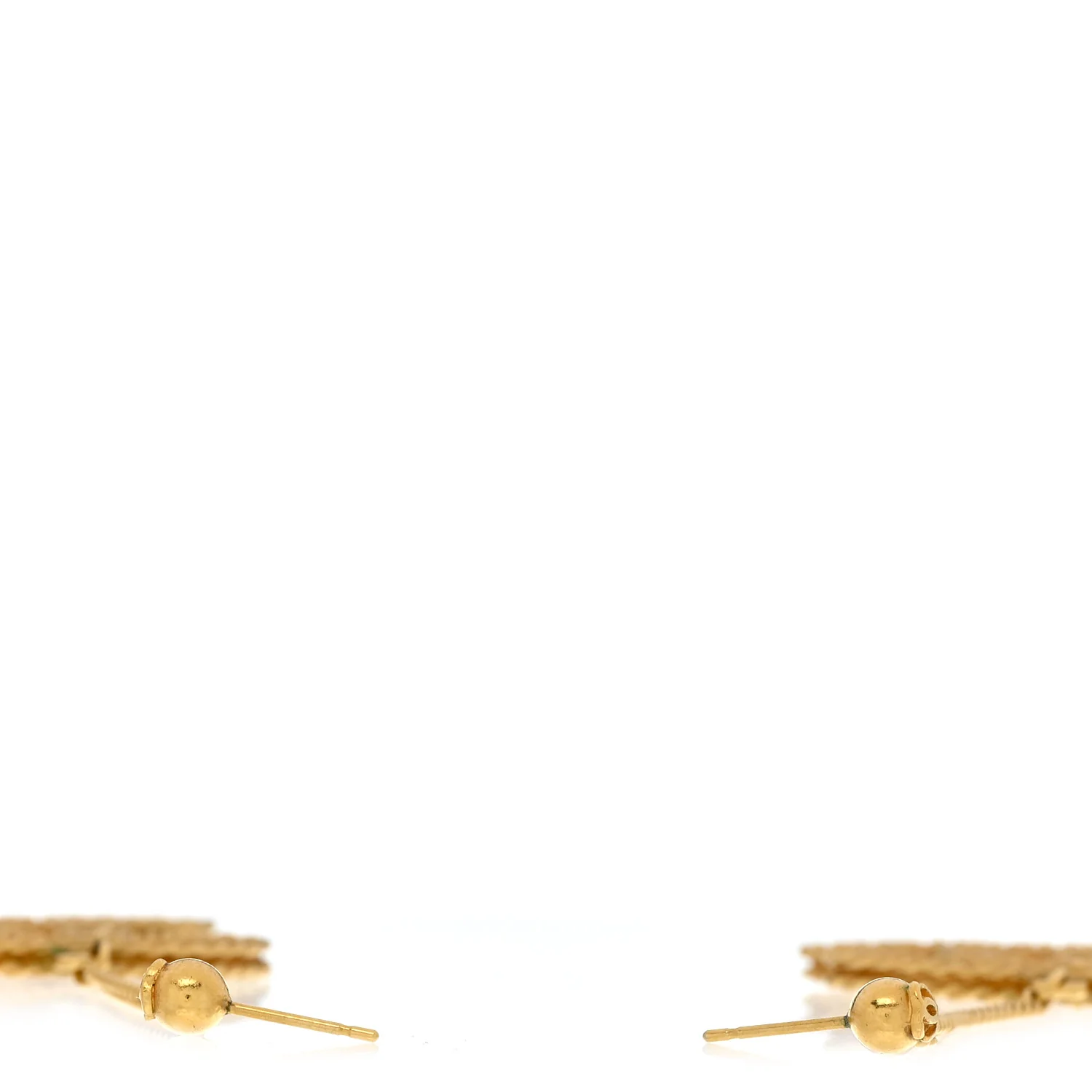 CC Drop Earrings Matte Gold - Image 3