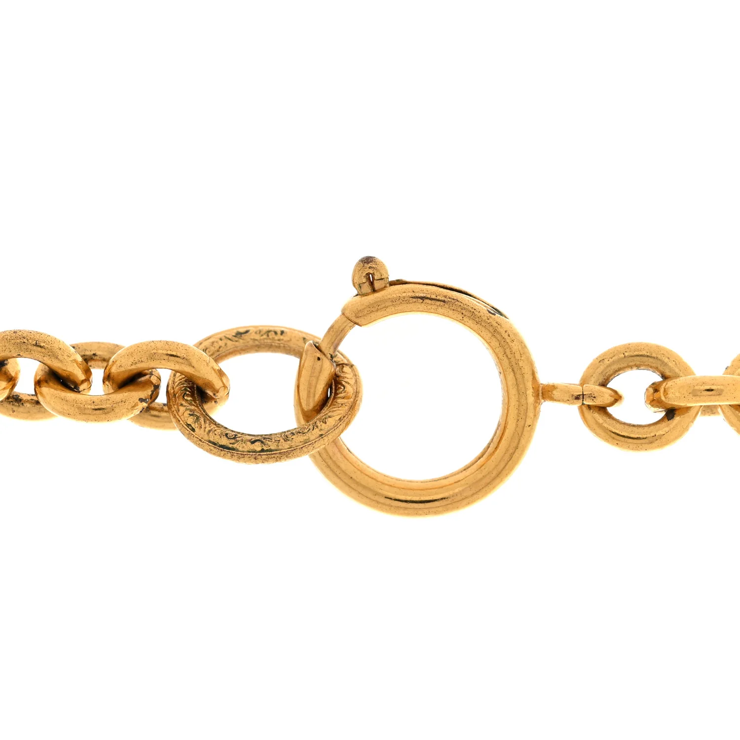 CC Heart Chain Pendant Necklace Gold - Image 4