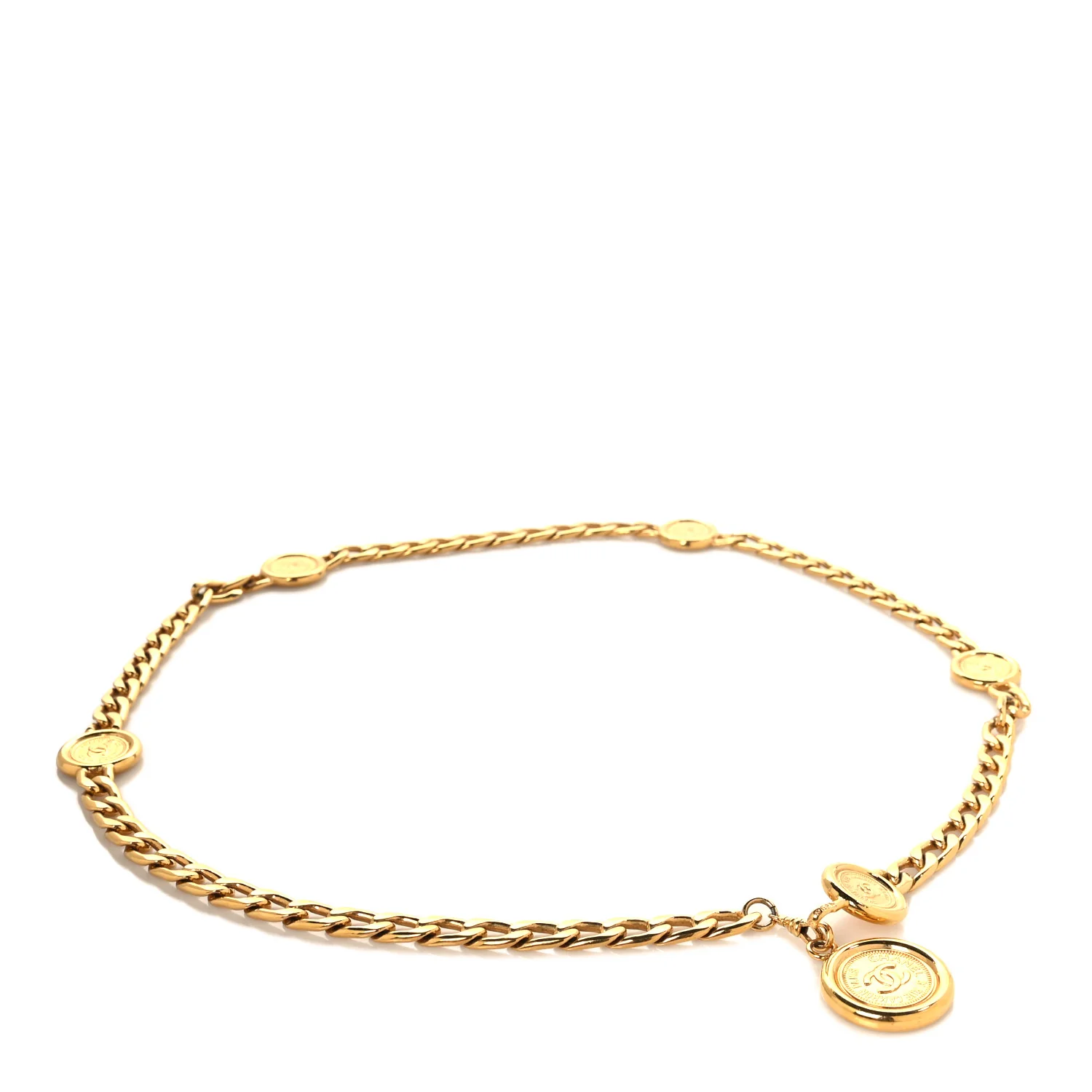 CC Medallion Chain Belt Gold