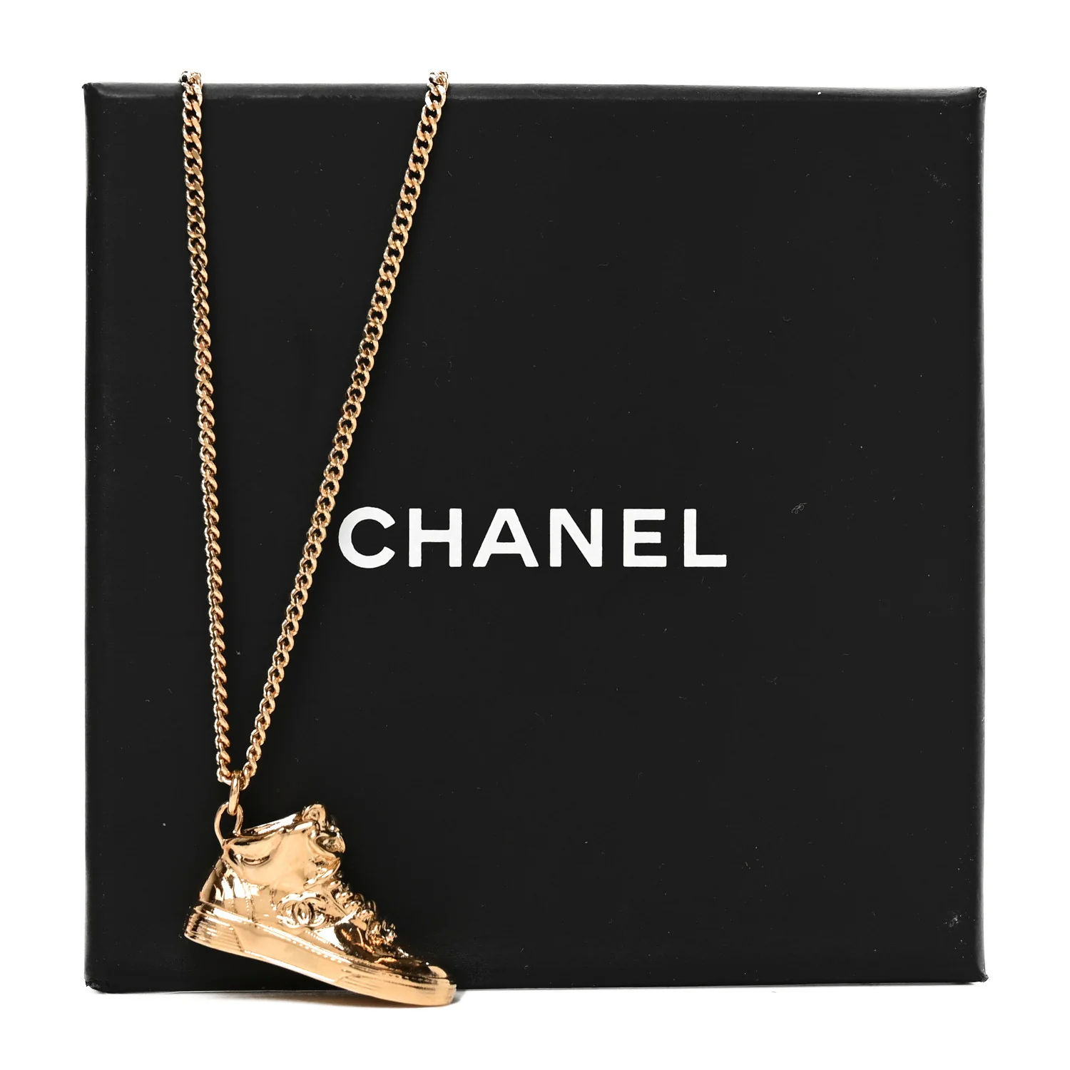 CC Sneaker Motif Necklace Gold - Image 5