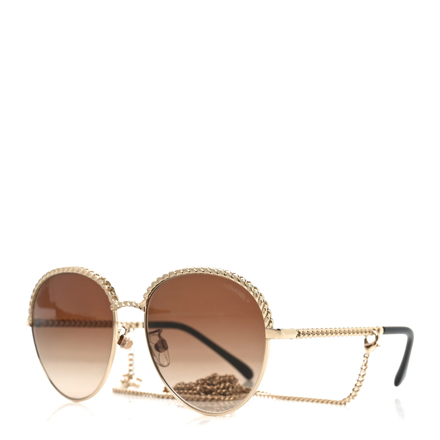 Chain Pantos Sunglasses 4242 Gold Brown