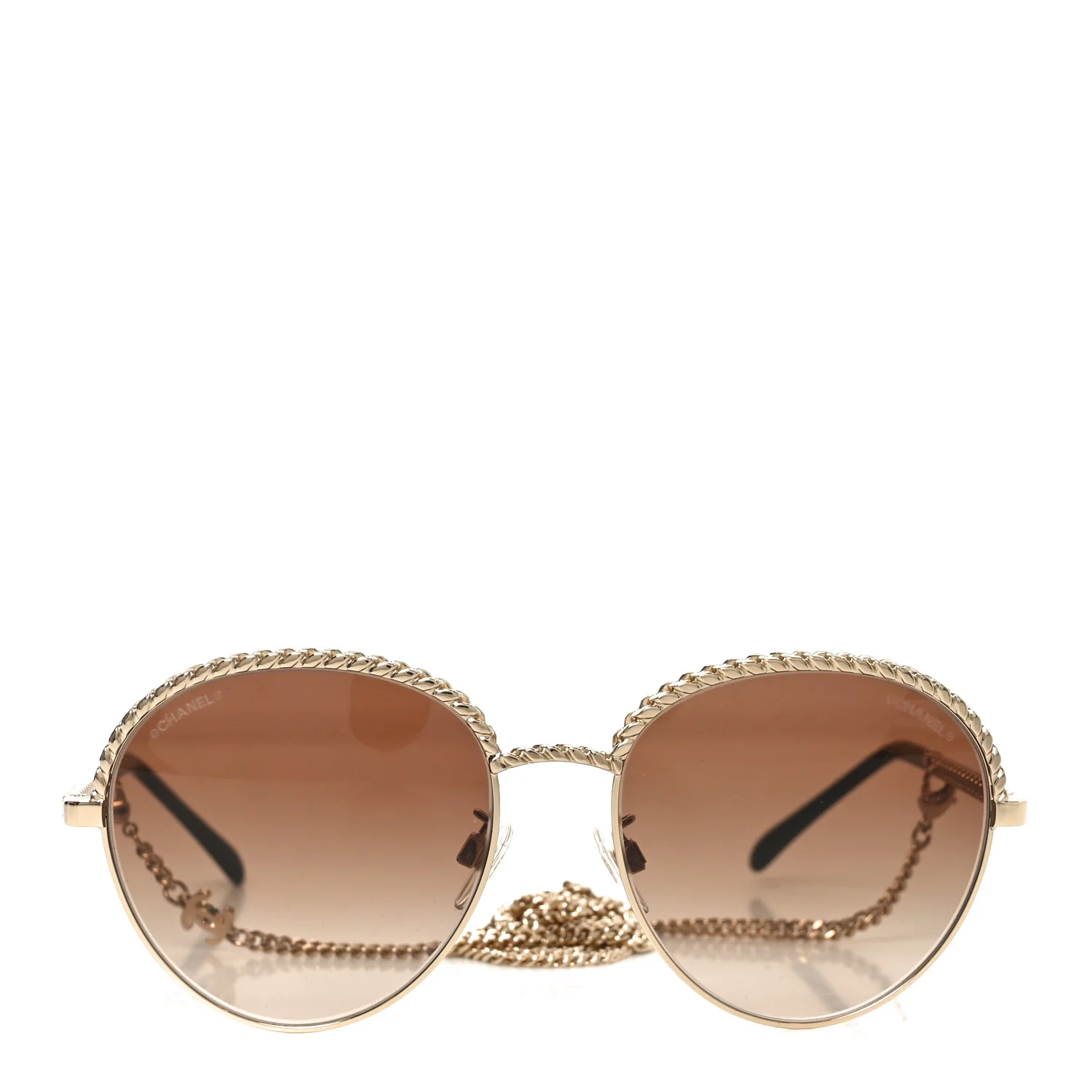 Chain Pantos Sunglasses 4242 Gold Brown - Image 2