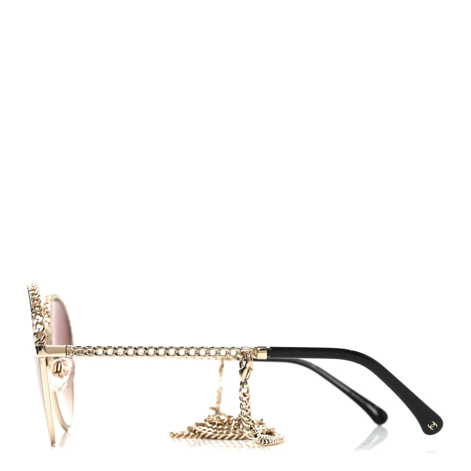 Chain Pantos Sunglasses 4242 Gold Brown - Image 4