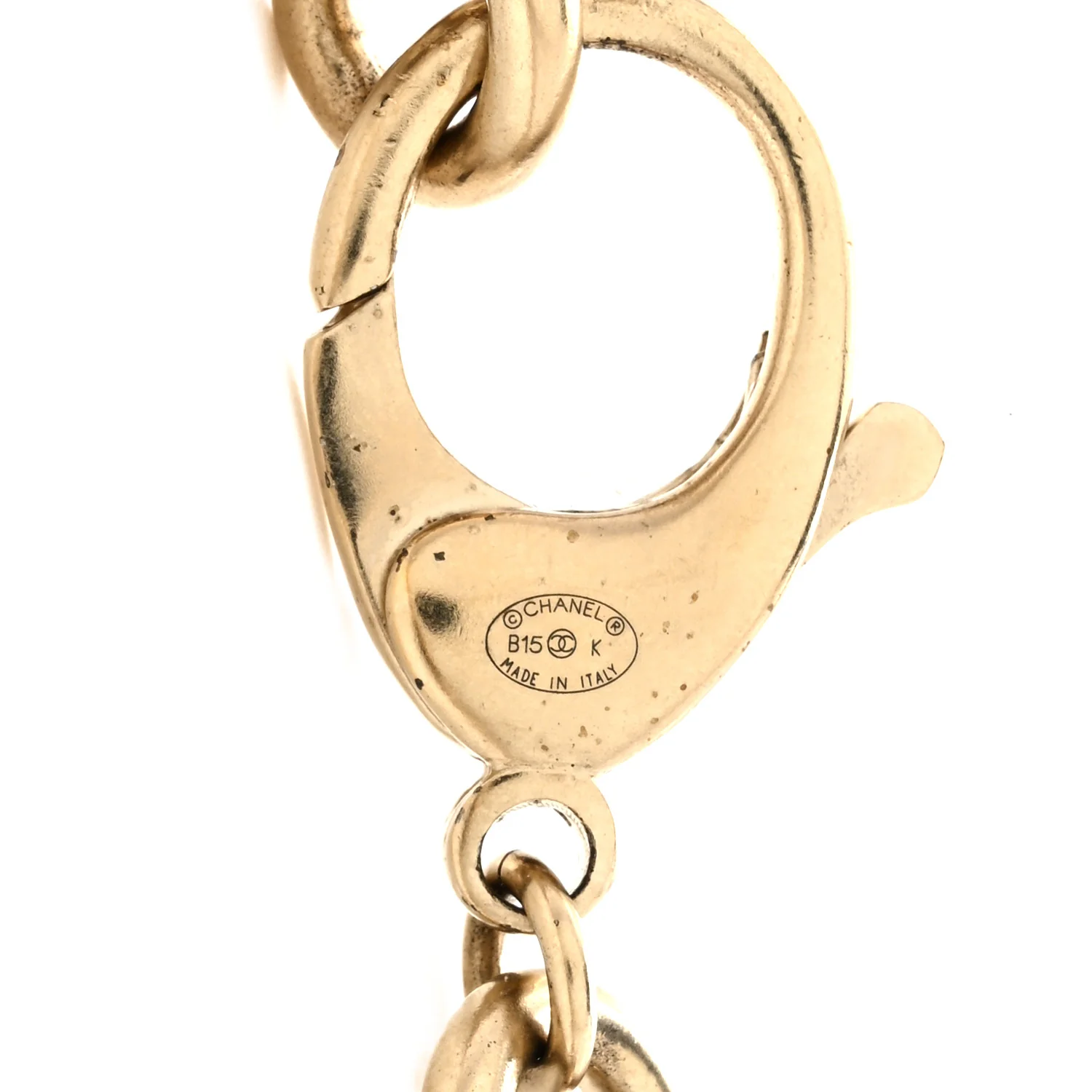 Chain Quilted CC Medallion Belt Gold - Image 4