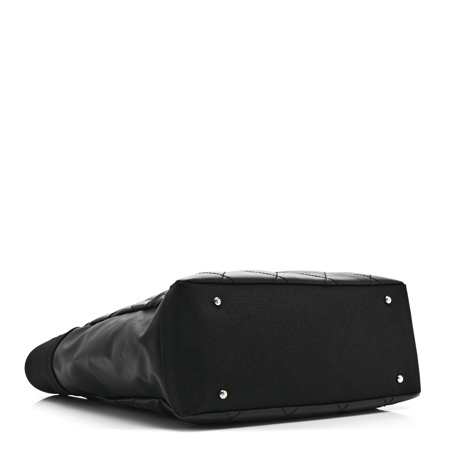 Coated Canvas Quilted Large Paris Biarritz Tote Black - Image 4
