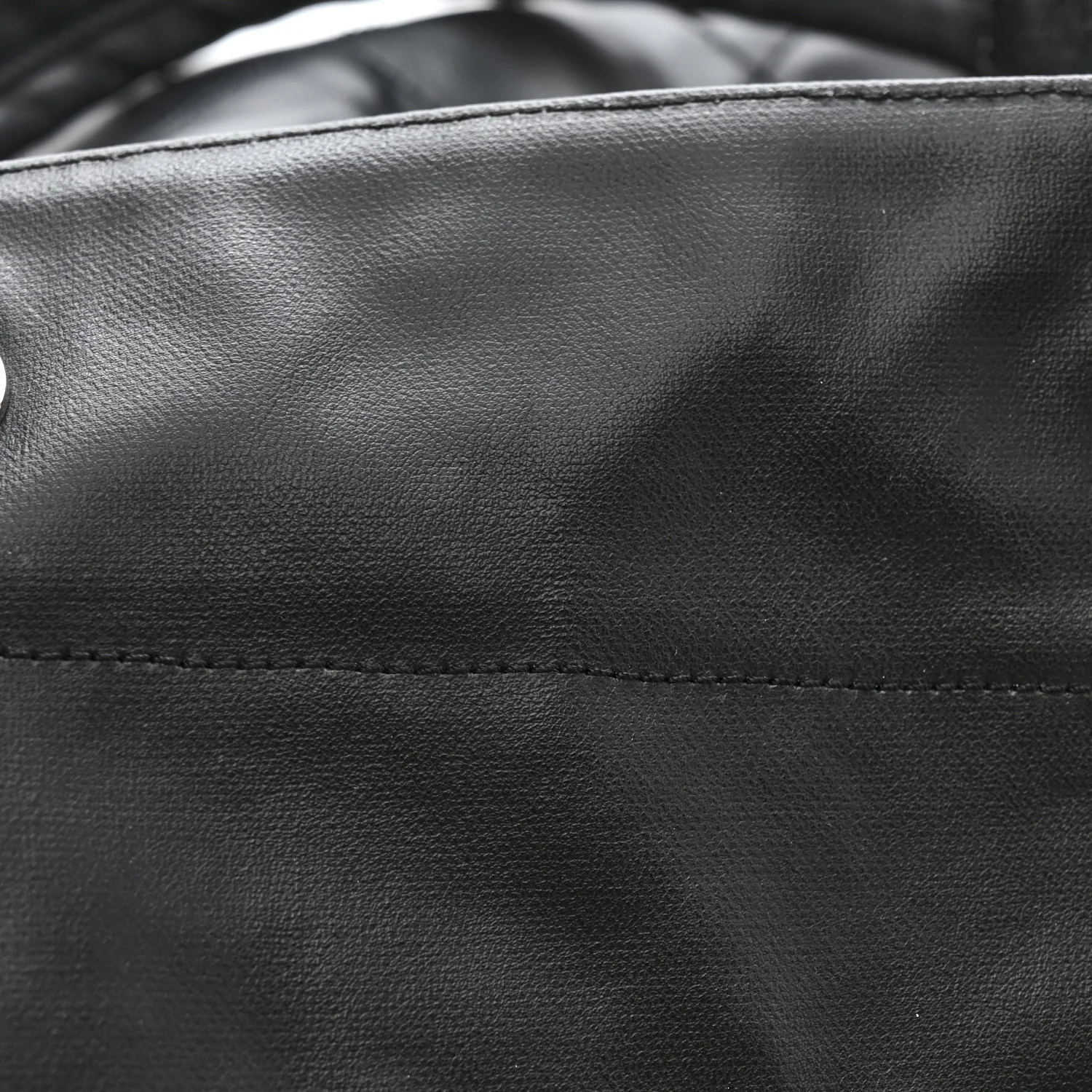 Coated Canvas Quilted Large Paris Biarritz Tote Black - Image 12
