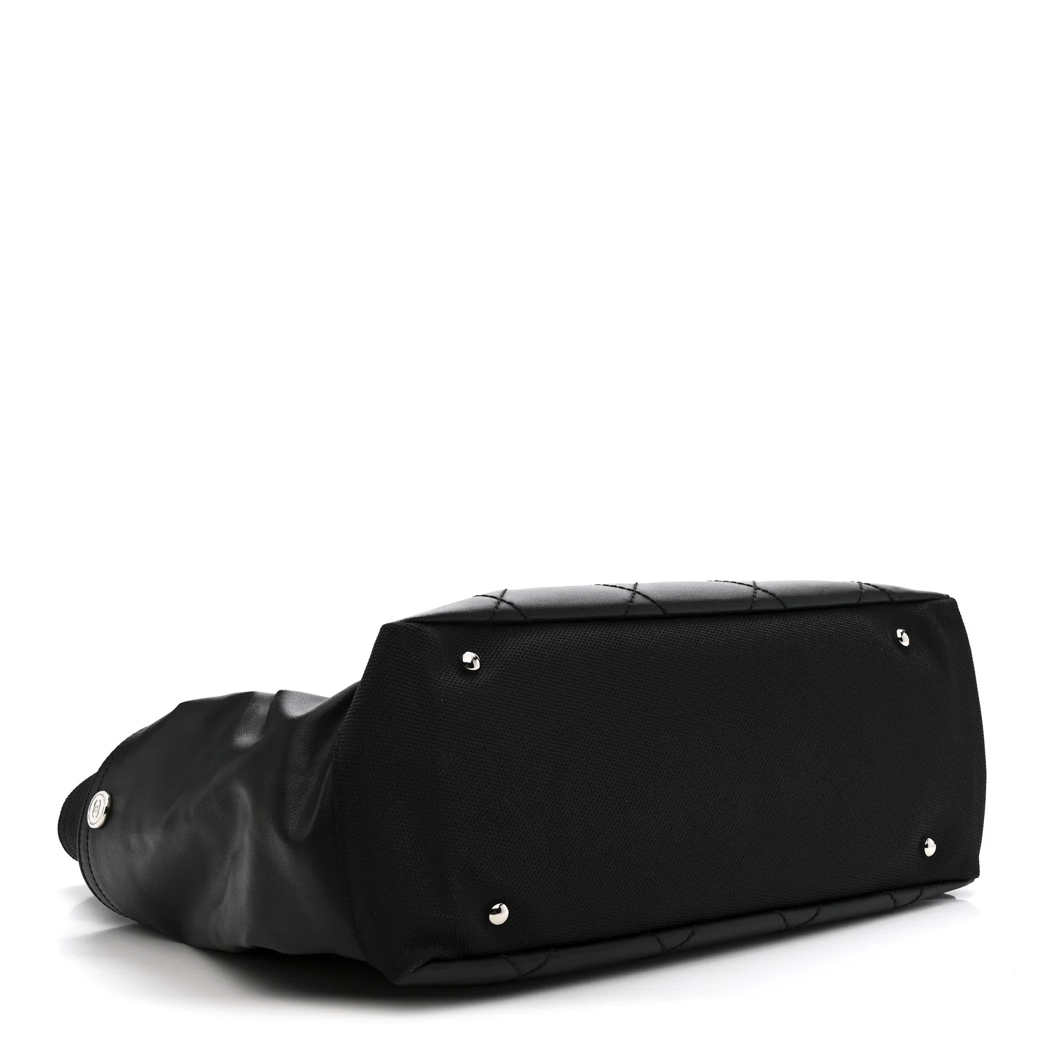 Coated Canvas Quilted Large Paris Biarritz Tote Black - Image 5