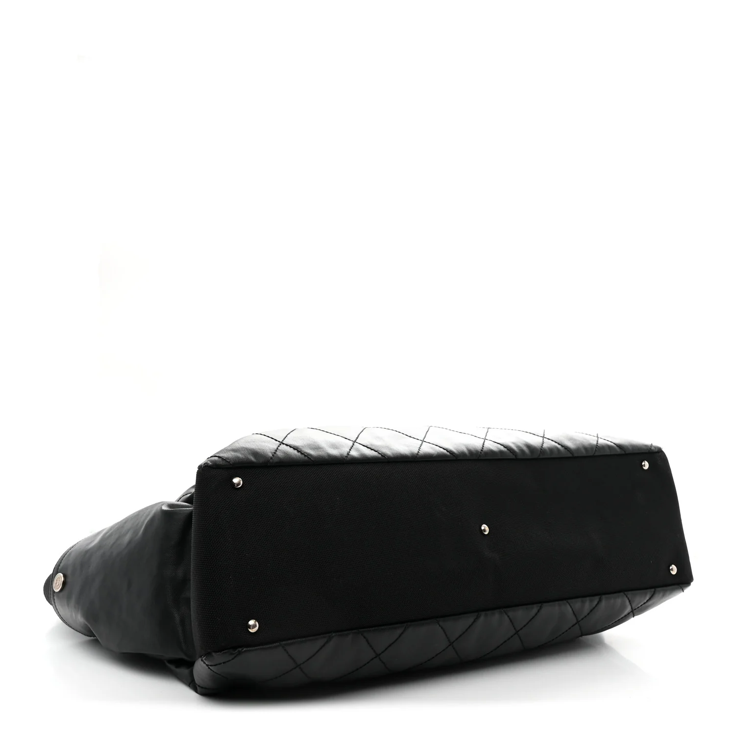 Coated Canvas Stitched XL Paris Biarritz Tote Black - Image 5