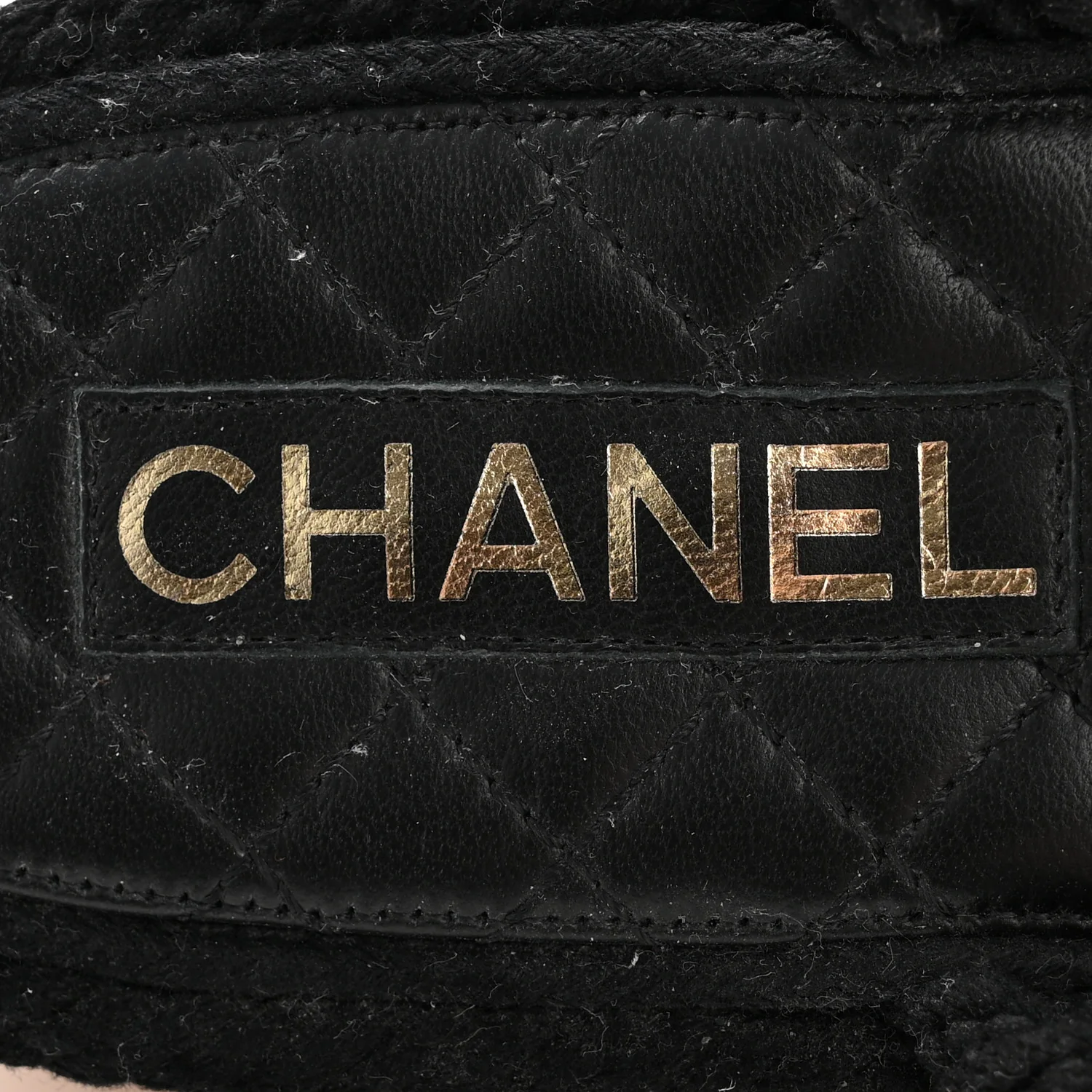 Cord Lambskin Quilted Logo Sandals 39 Black - Image 24