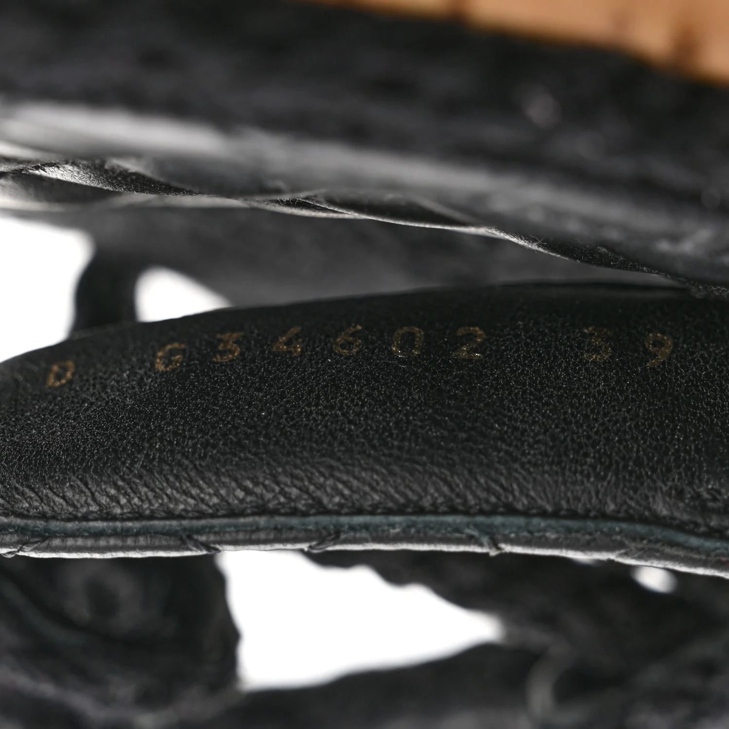 Cord Lambskin Quilted Logo Sandals 39 Black - Image 26