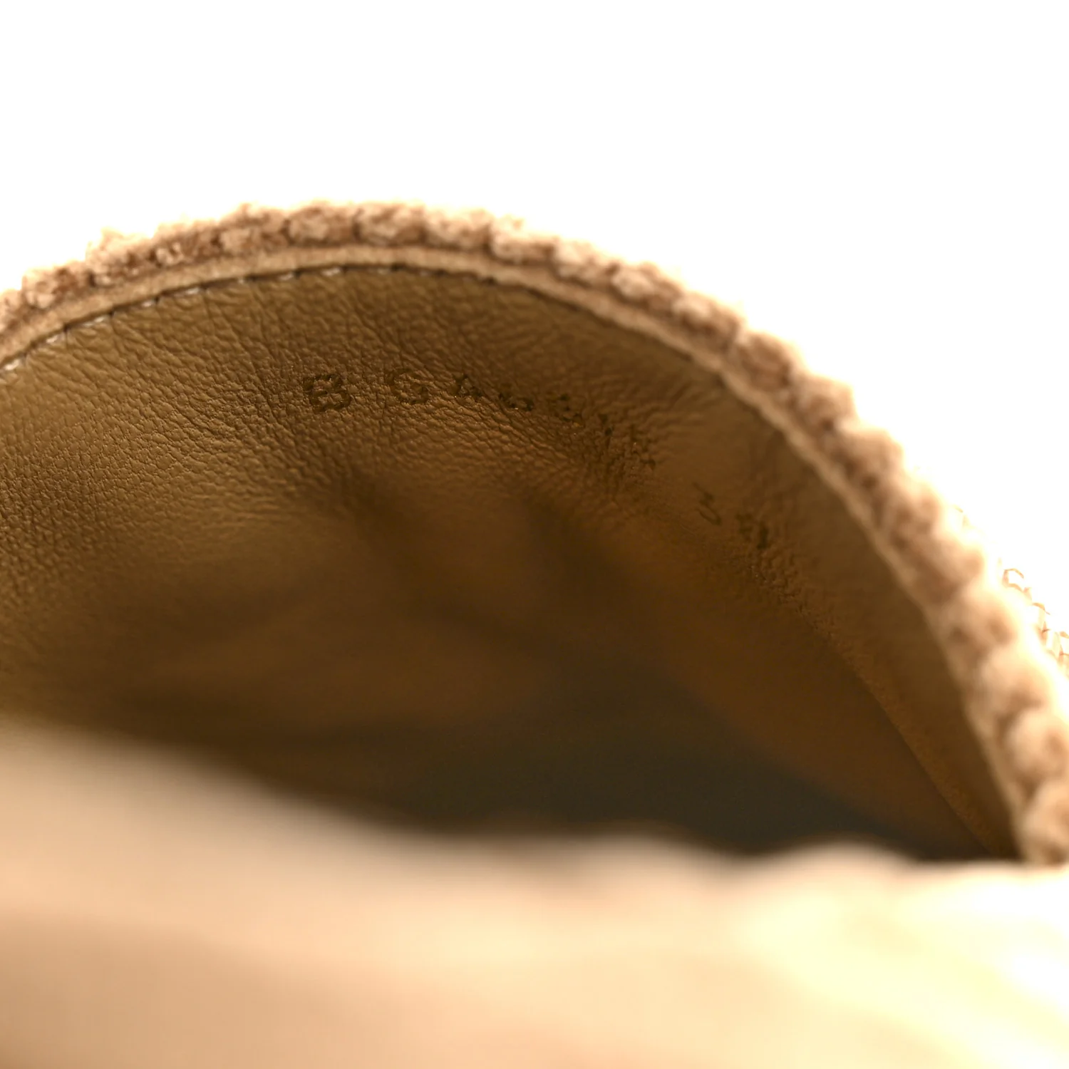 Corduroy Grosgrain Cap Toe CC Espadrille Flats 38 Dark Beige Black - Image 9