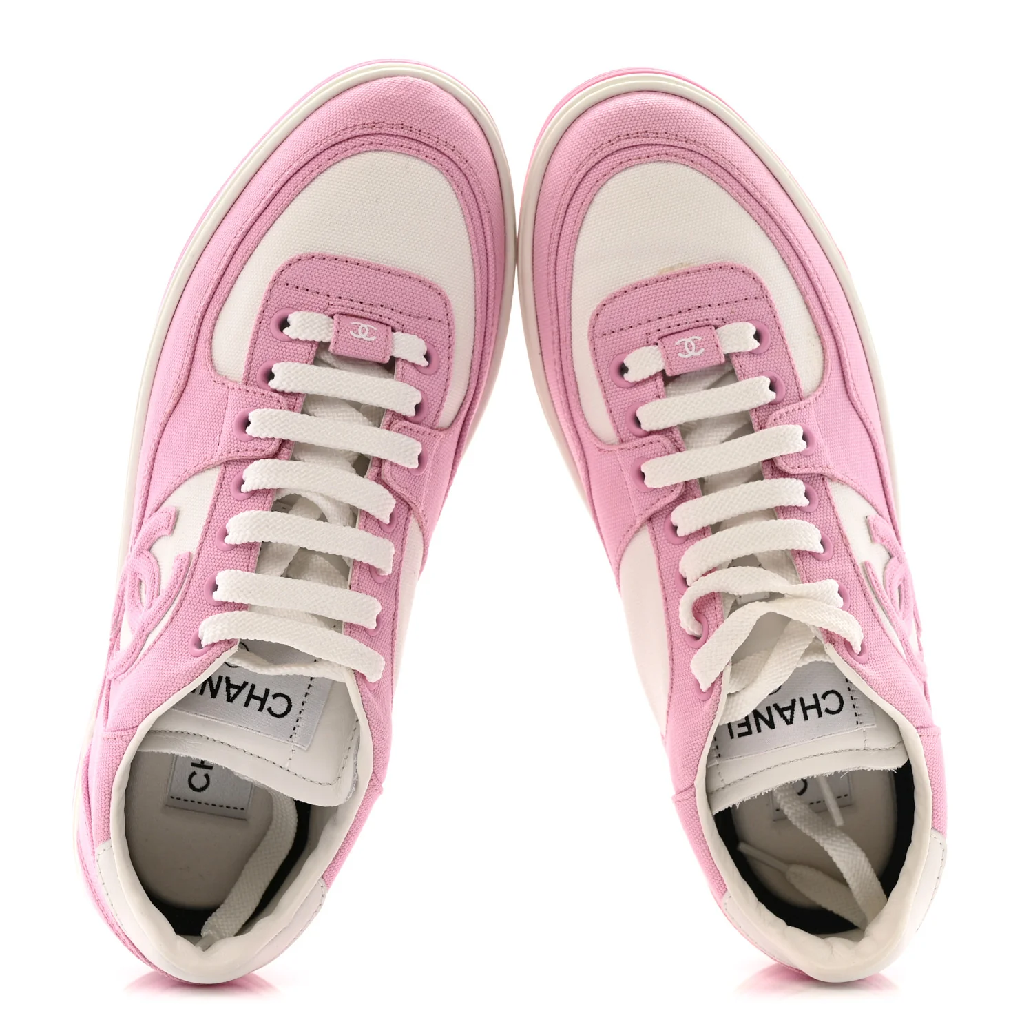 Cotton Sneakers 38 Pink White - Image 2