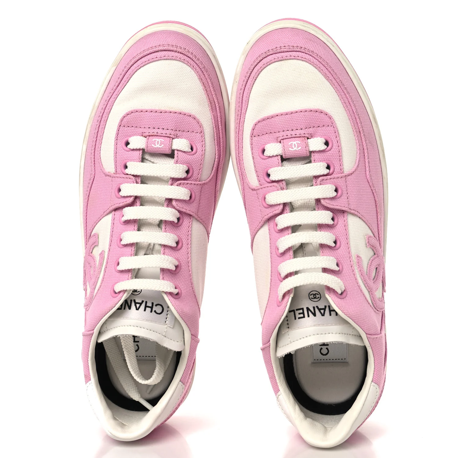 Cotton Sneakers 39 Pink White - Image 2