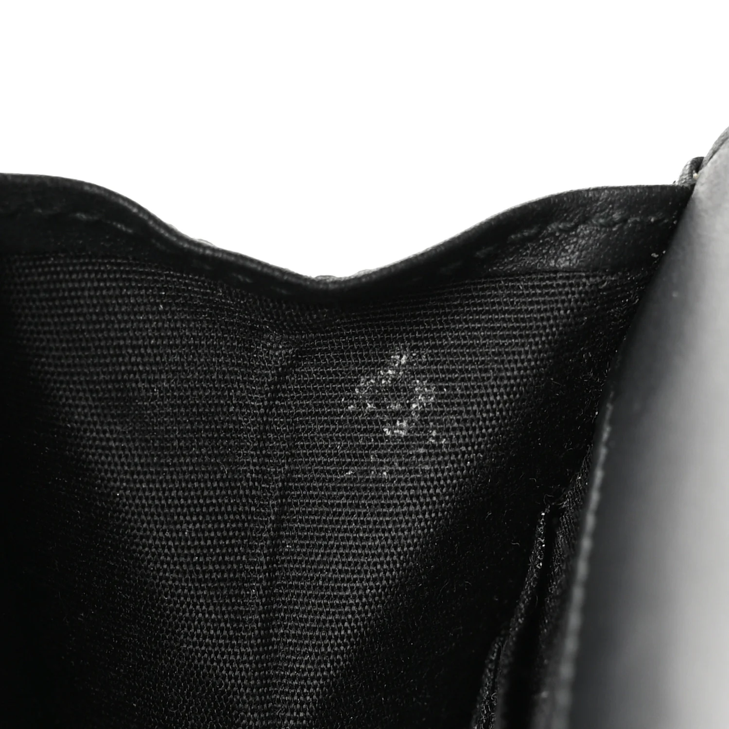 Crackled Patent Calfskin Quilted Pearl Wallet On Chain WOC Black - Image 13