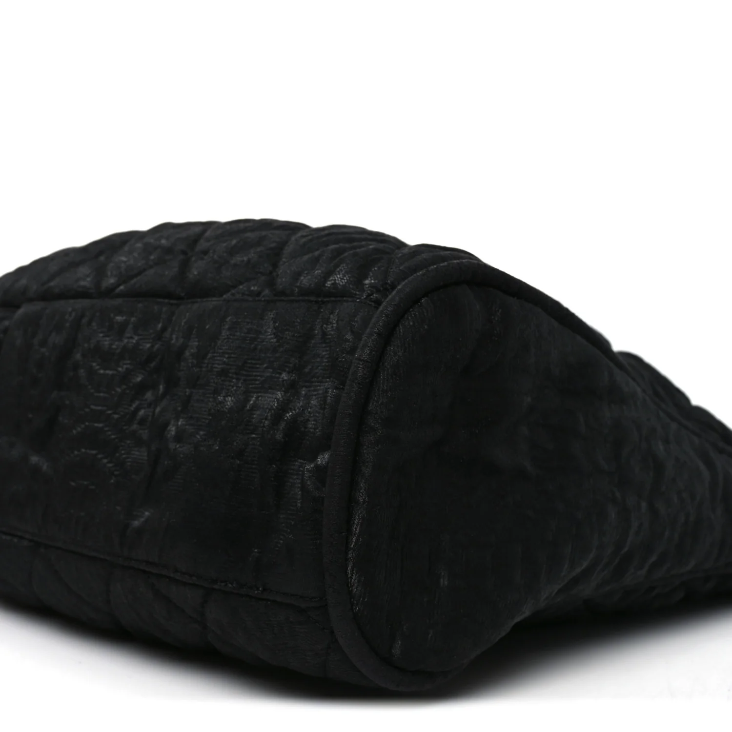 Crinkled Coated Canvas Le Marais Hobo Black - Image 10