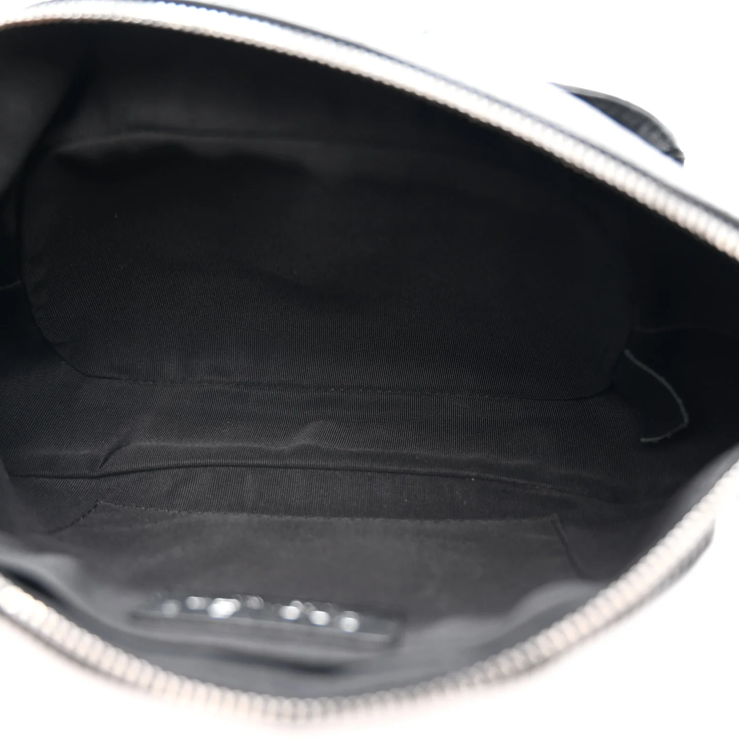 Crumpled Calfskin Quilted Casual Rock Waist Bag Fanny Pack Black - Image 5
