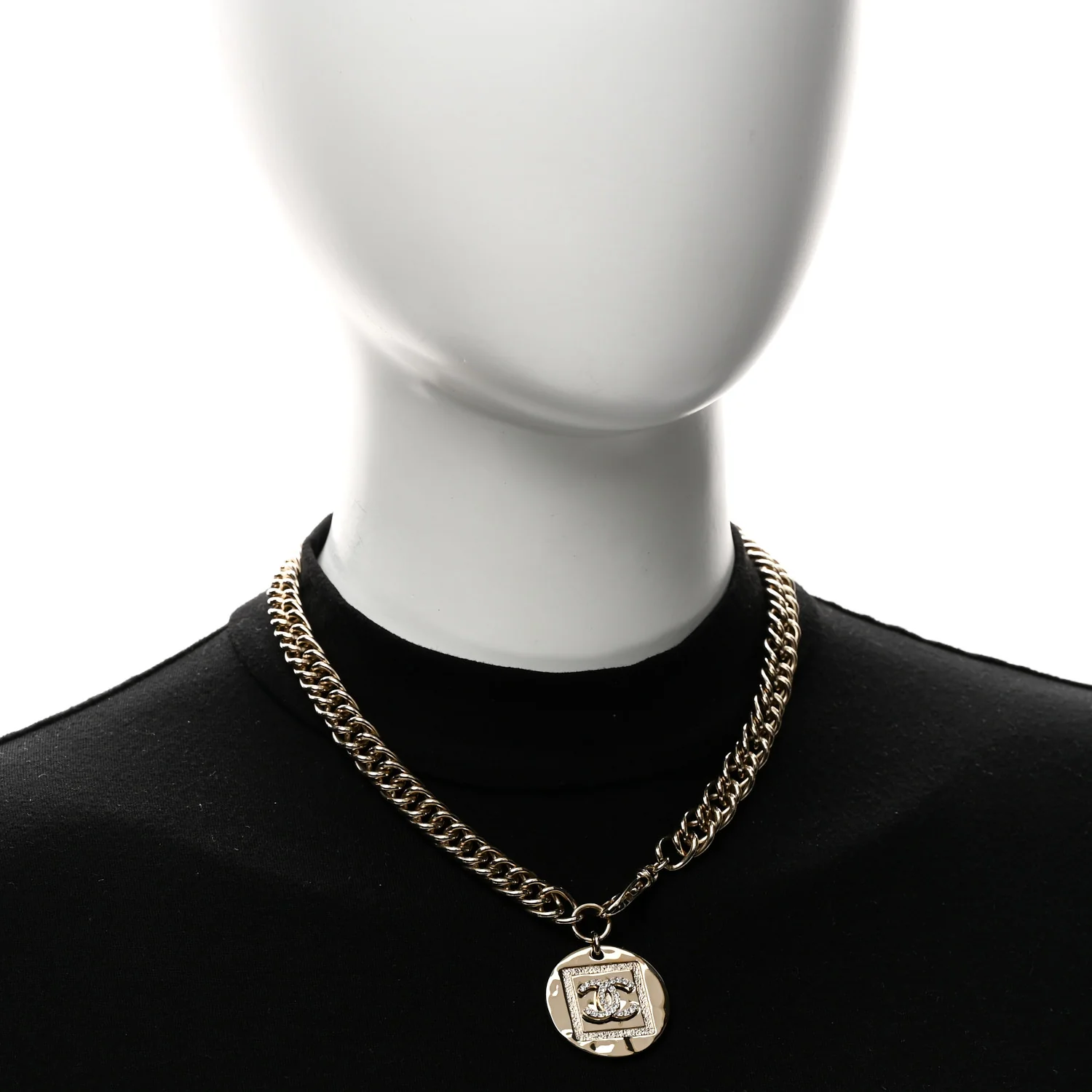 Crystal CC Chain Charm Choker Gold - Image 2