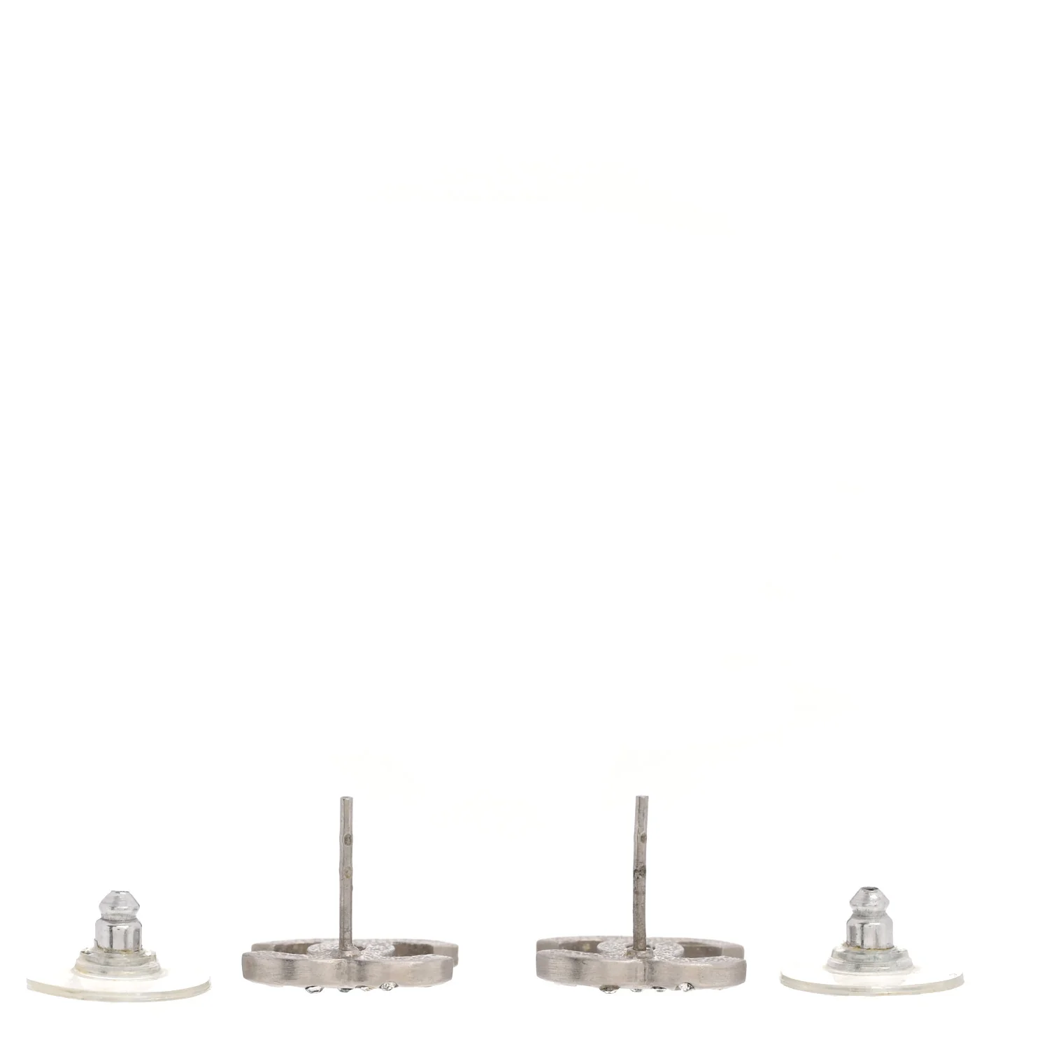 Crystal CC Earrings Silver - Image 3