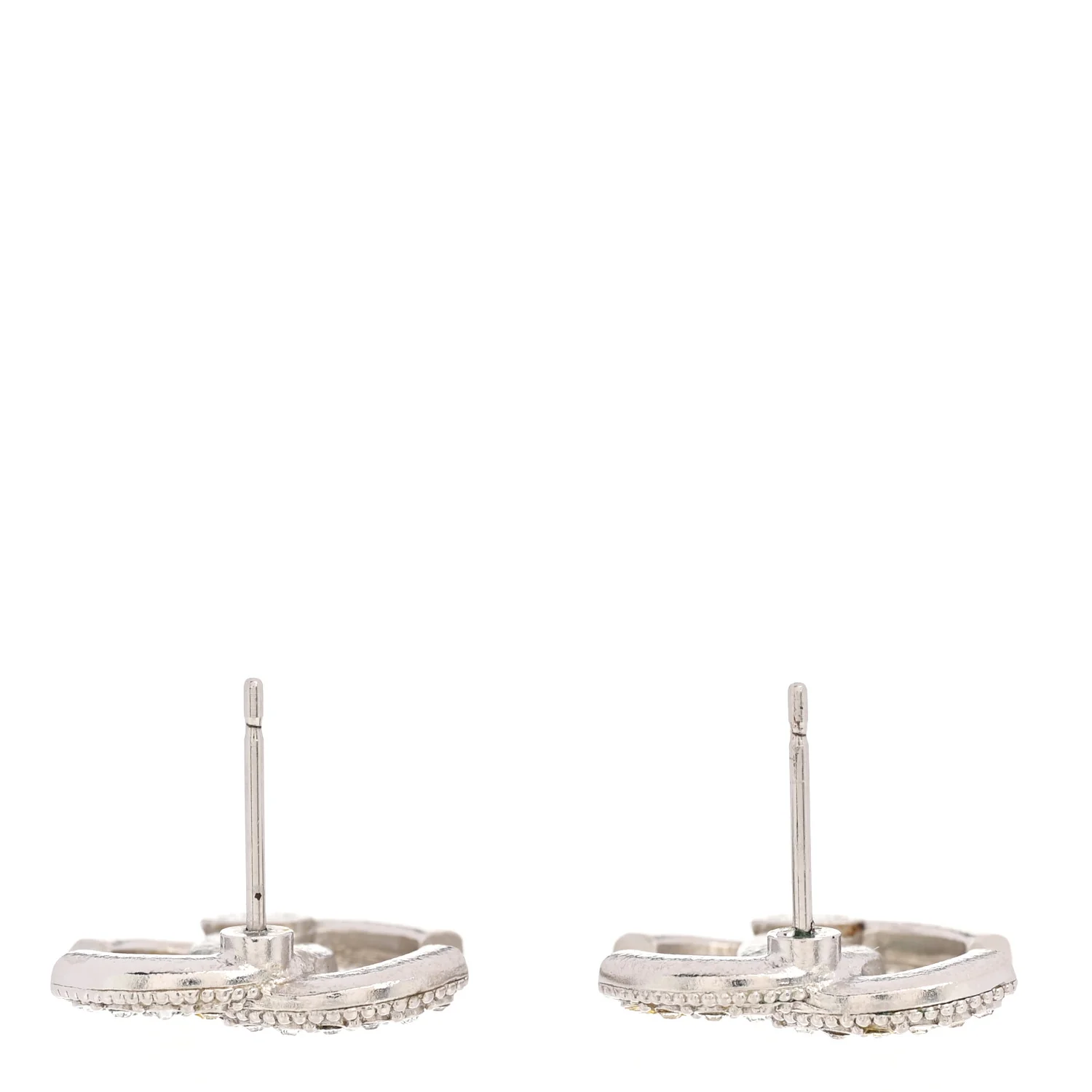 Crystal CC Earrings Silver - Image 3