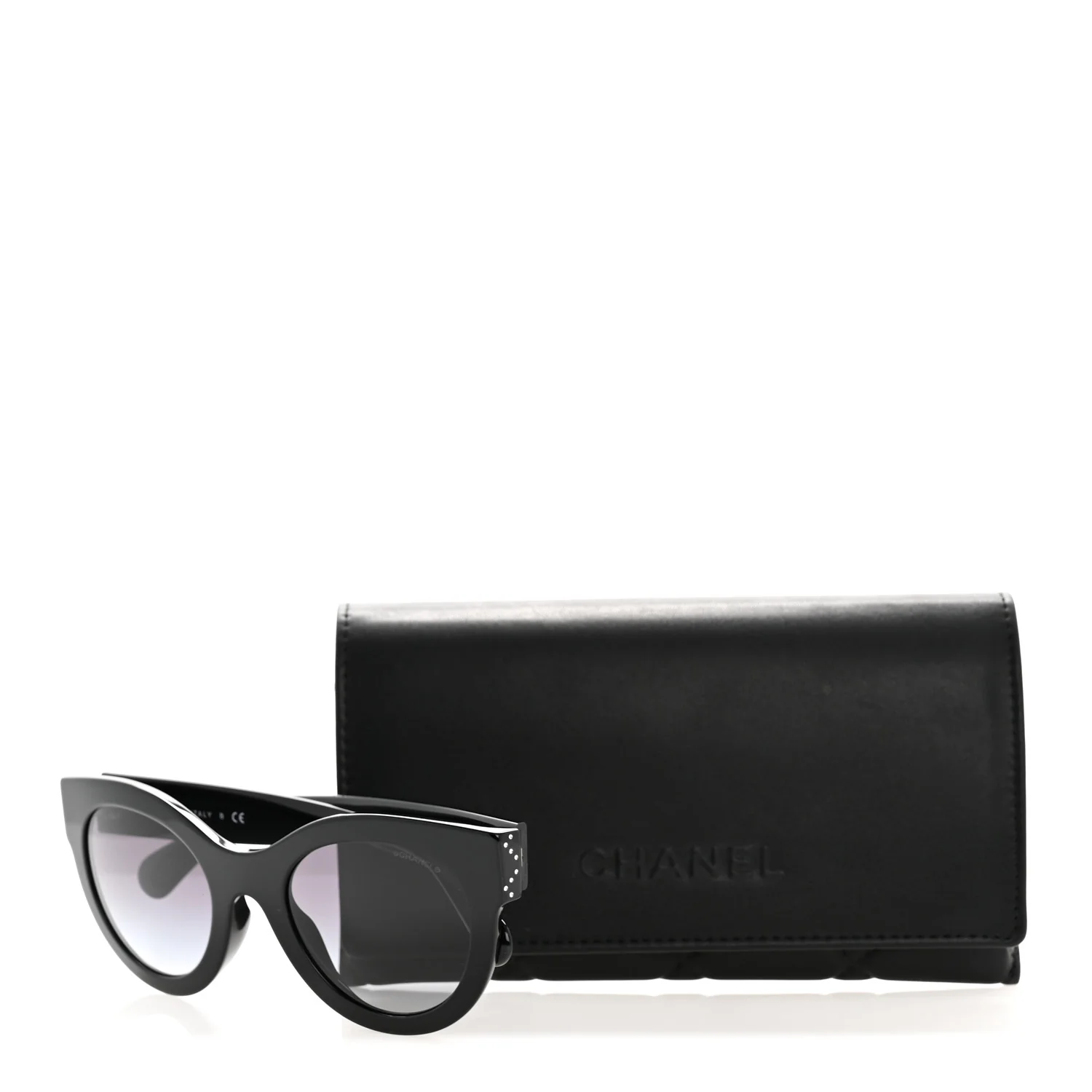 Crystal CC Sunglasses 5420-B-A Black - Image 9