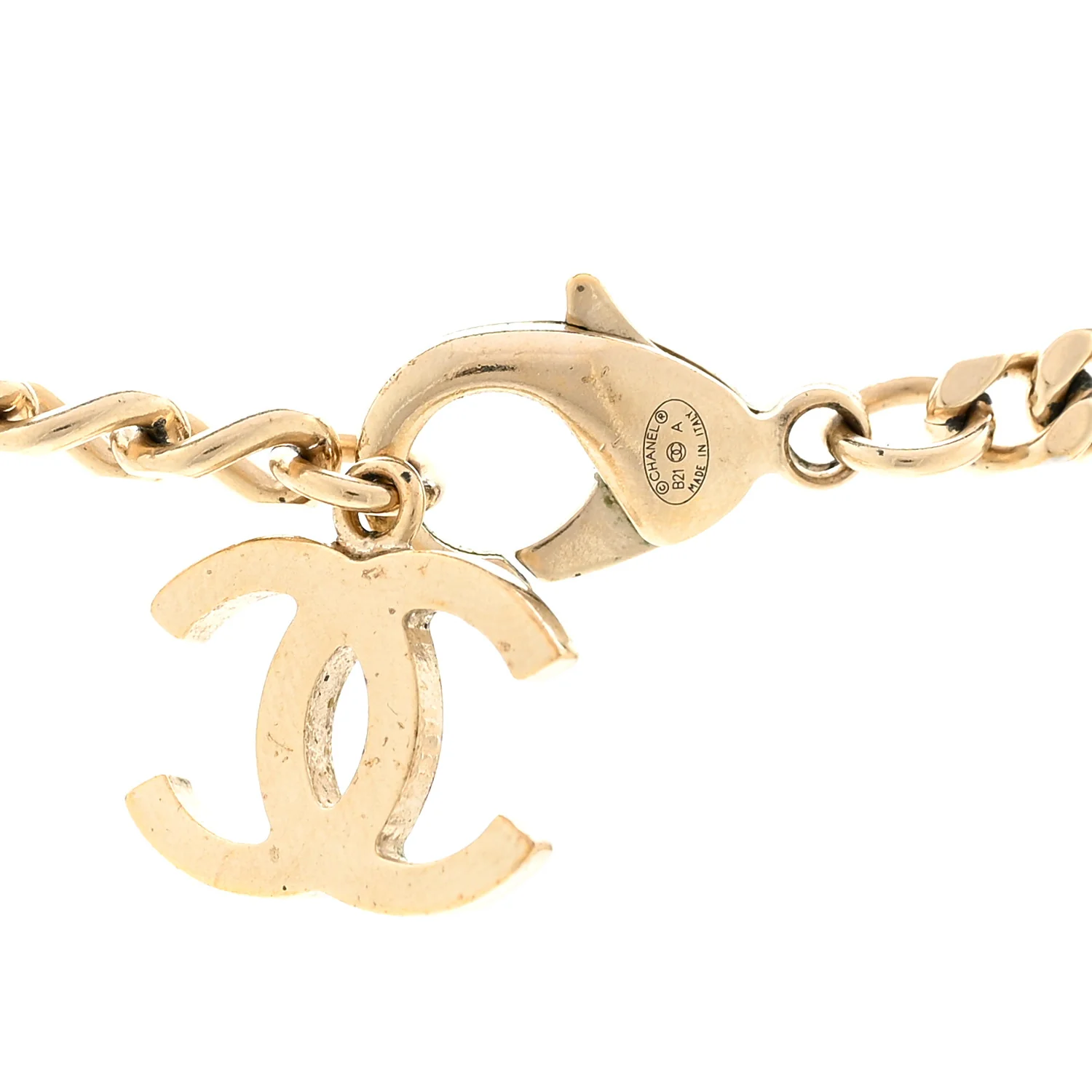 Crystal Chain CC Link Choker Gold Silver - Image 4