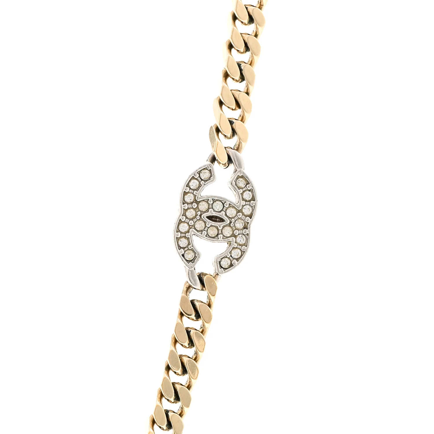 Crystal Chain CC Link Choker Gold Silver - Image 5