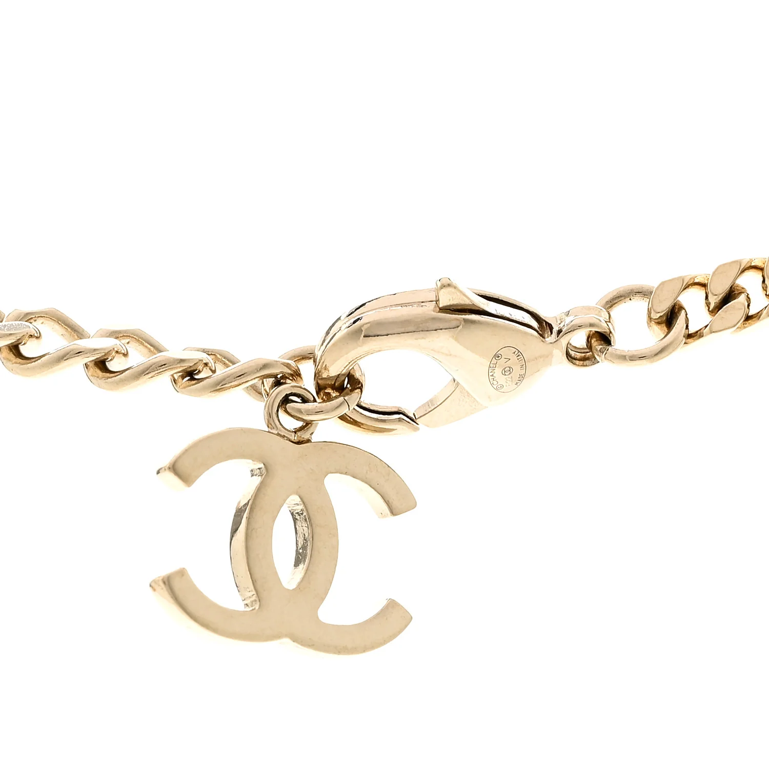 Crystal Chain CC Link Necklace Gold Silver - Image 5