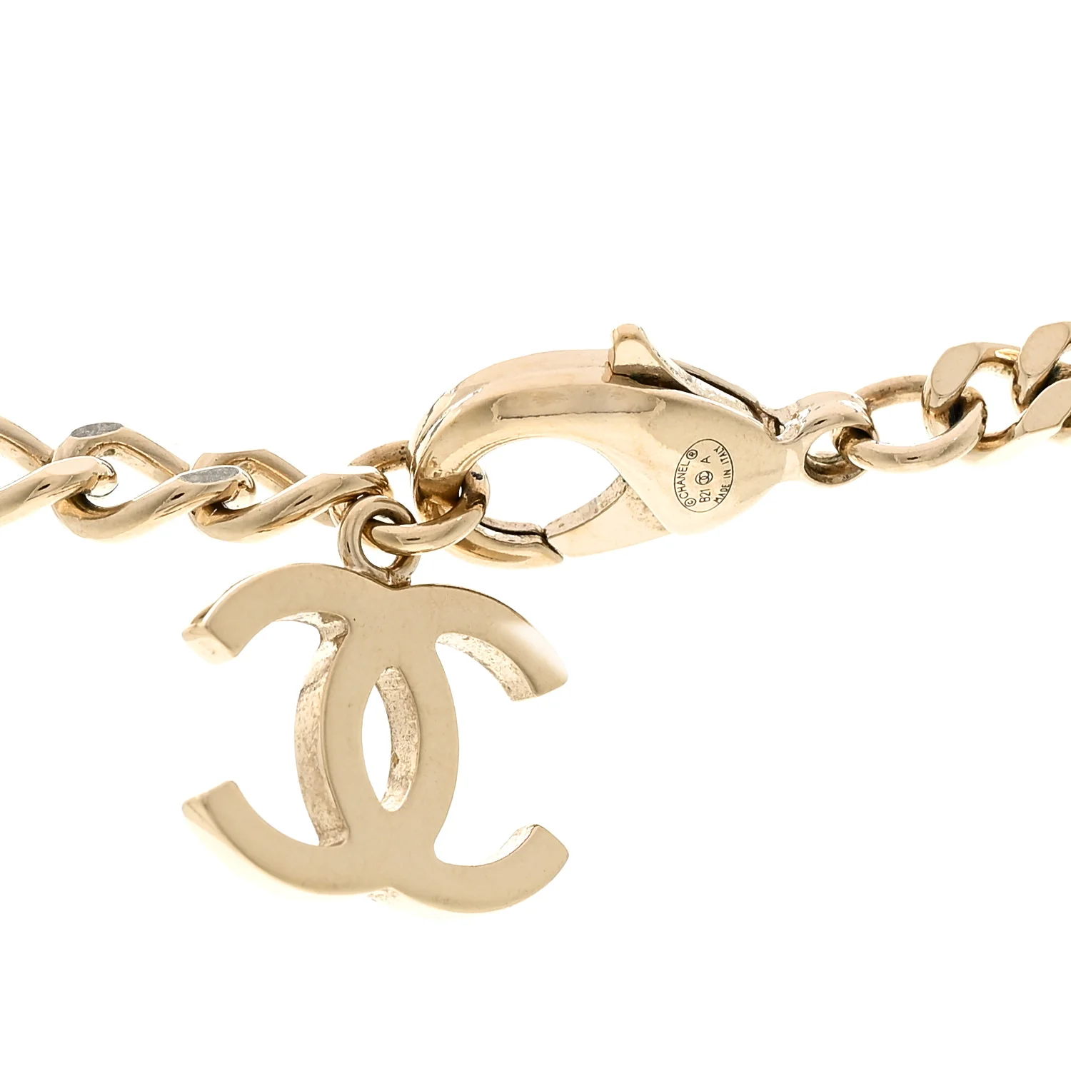 Crystal Chain CC Necklace Gold Silver - Image 5