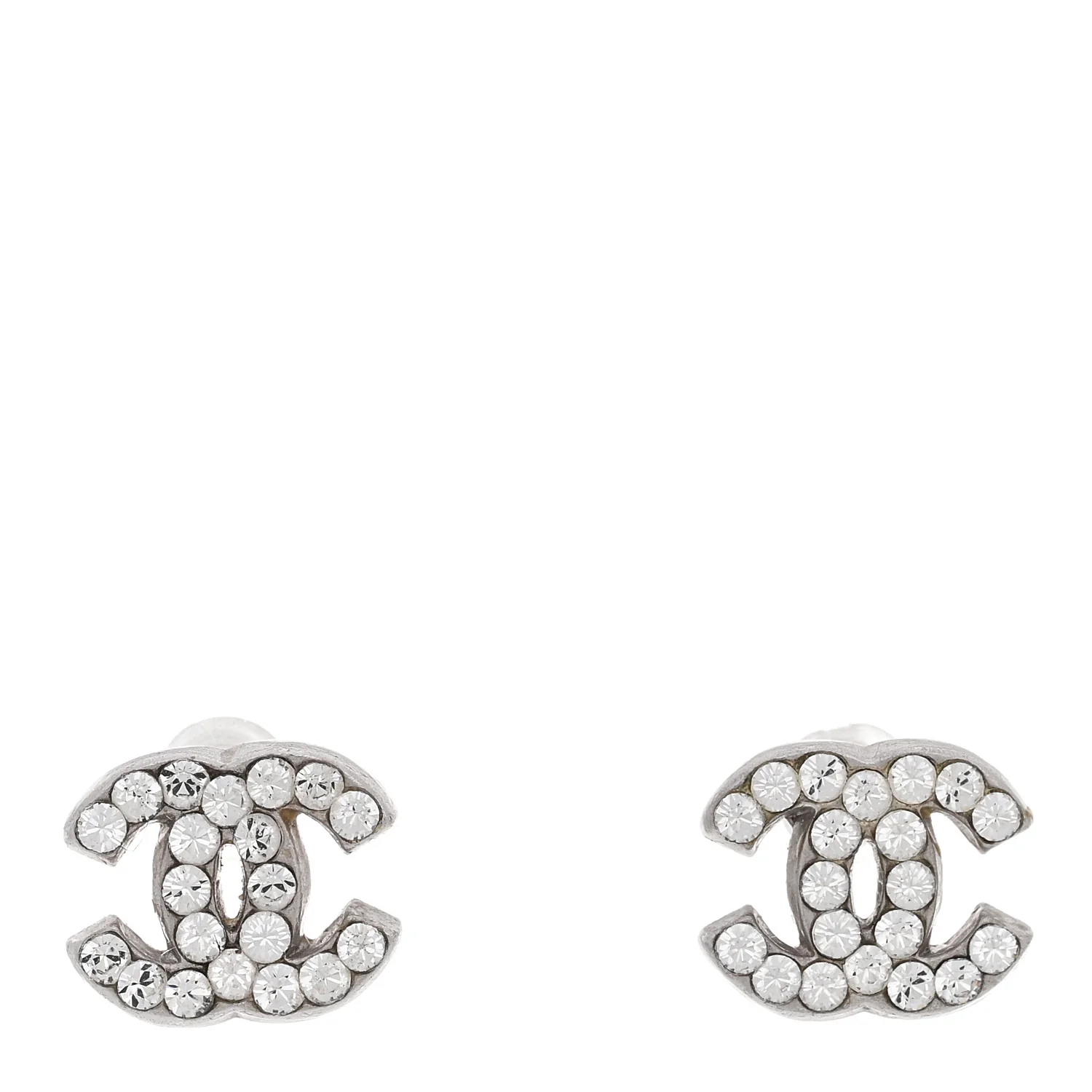 Crystal Mini Timeless CC Earrings Silver