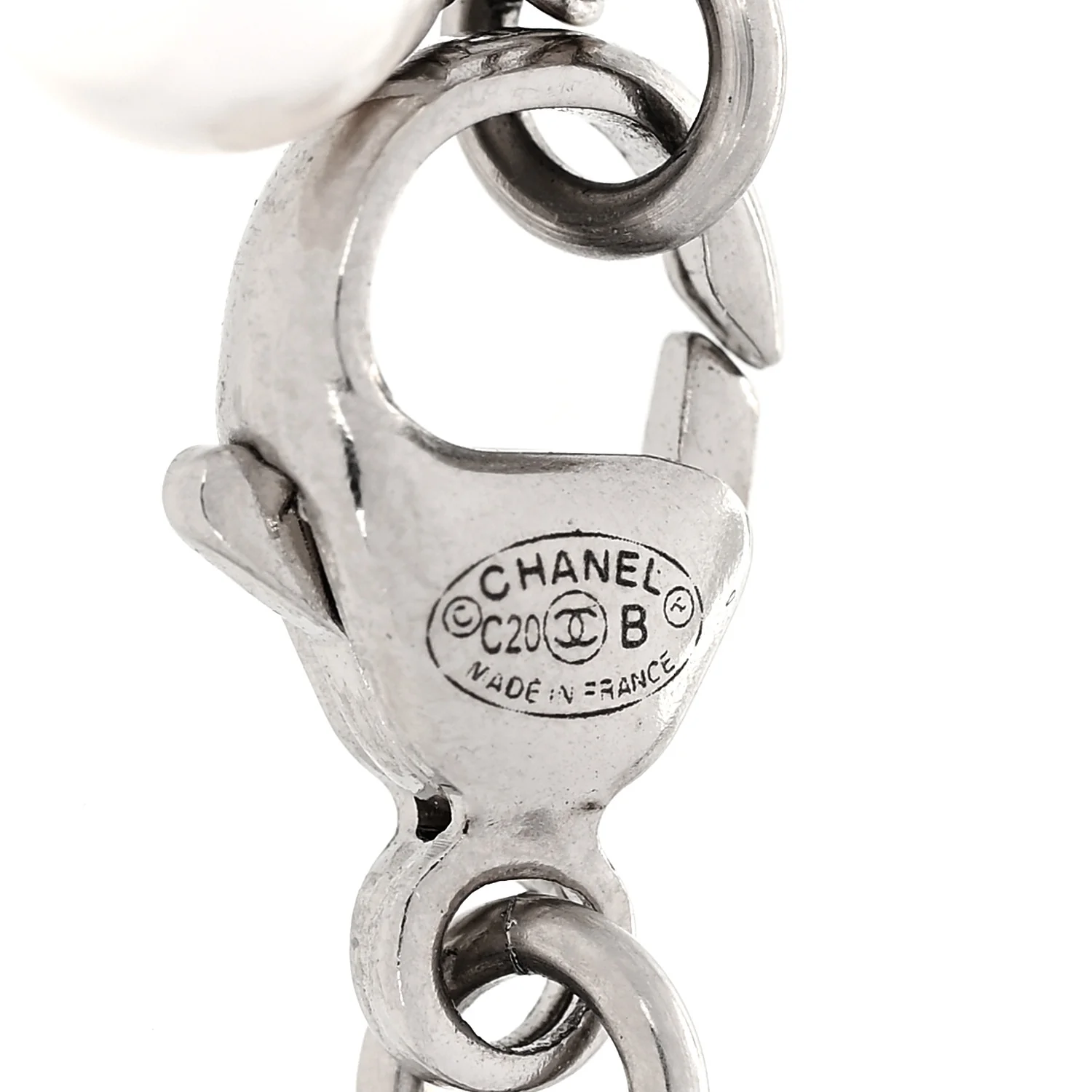 Crystal Pearl CC Bracelet Silver - Image 5