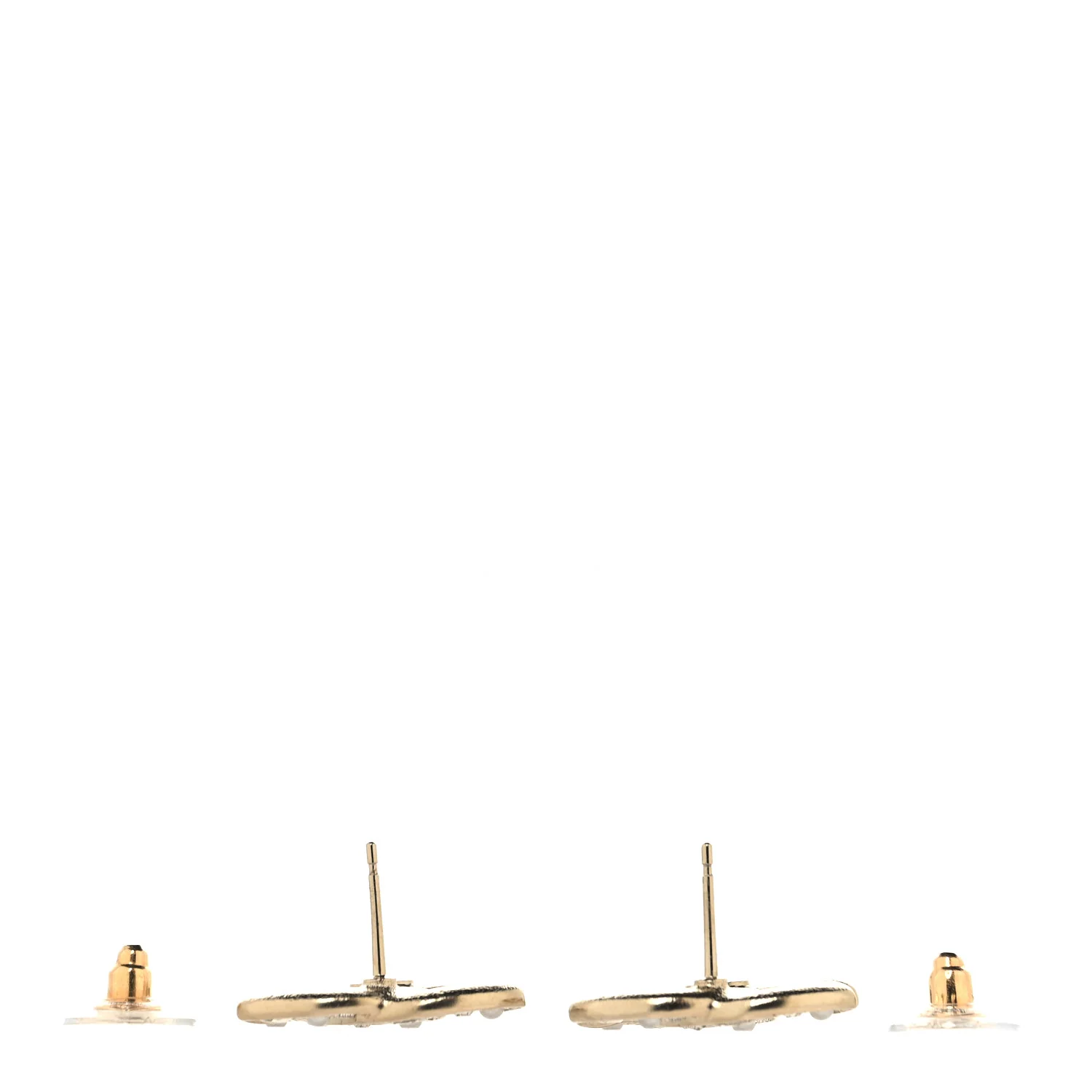 Crystal Pearl CC Star Heart Earrings Gold - Image 7