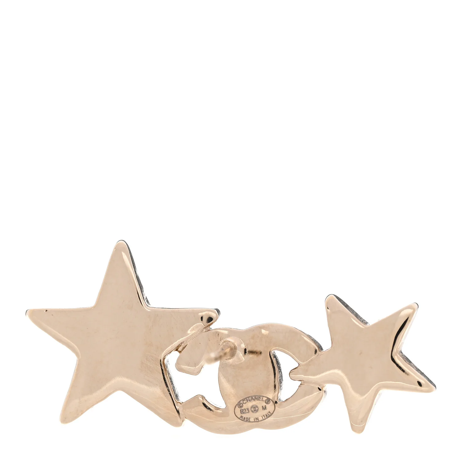 Crystal Star CC Earrings Gold - Image 4