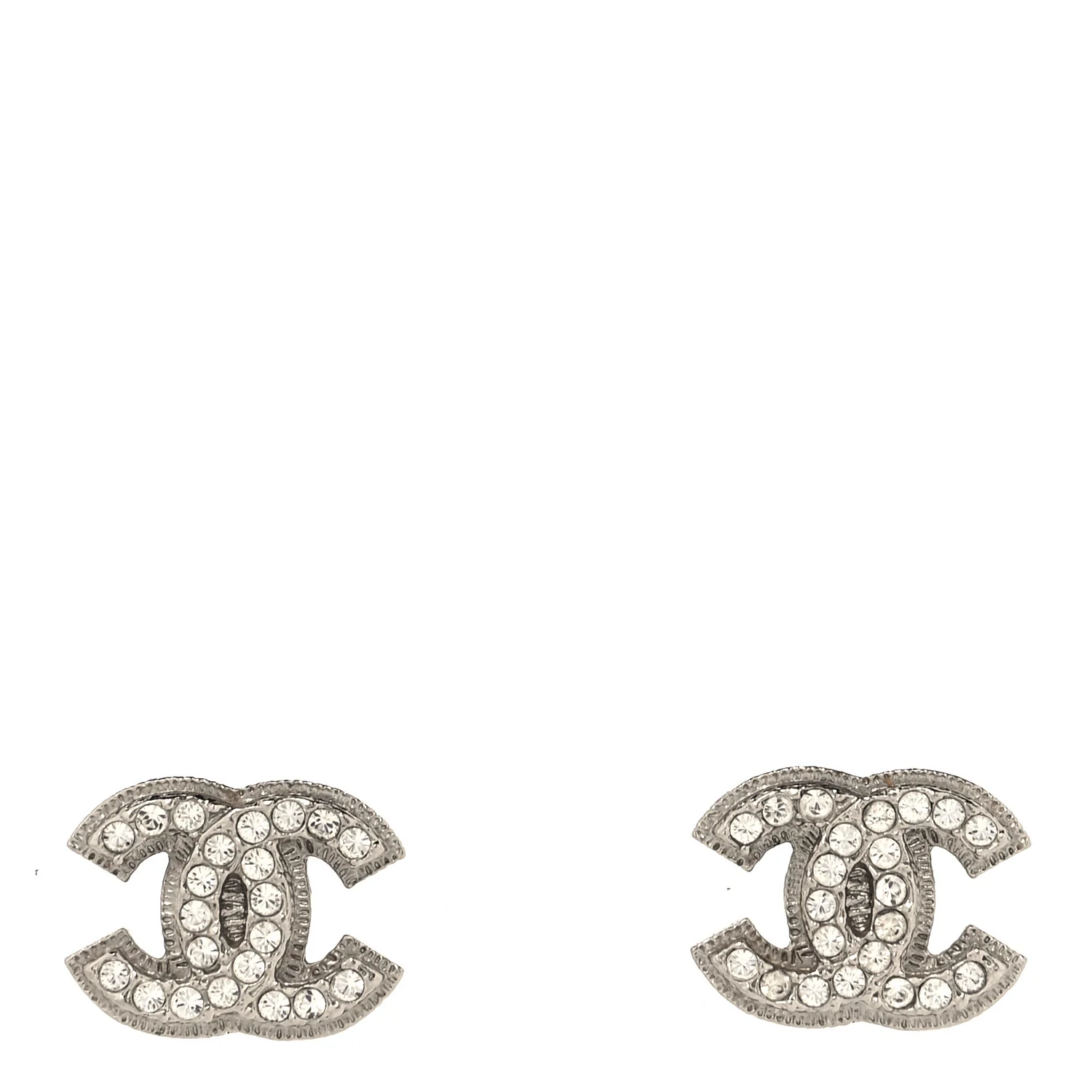 Crystal Timeless CC Earrings Silver
