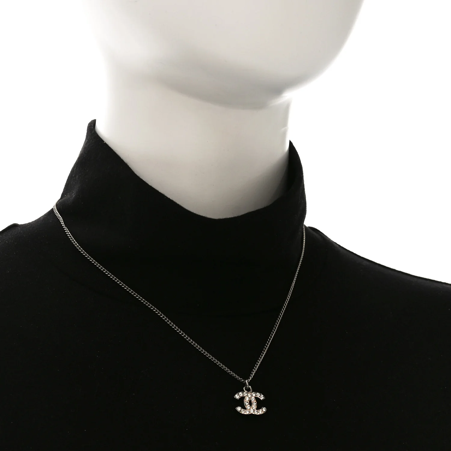 Crystal Timeless CC Necklace Silver - Image 2