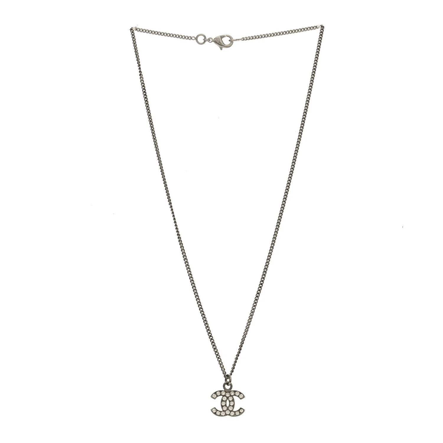 Crystal Timeless CC Necklace Silver - Image 3
