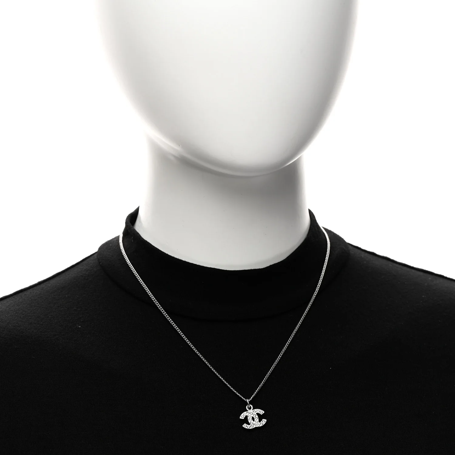 Crystal Timeless CC Necklace Silver - Image 2