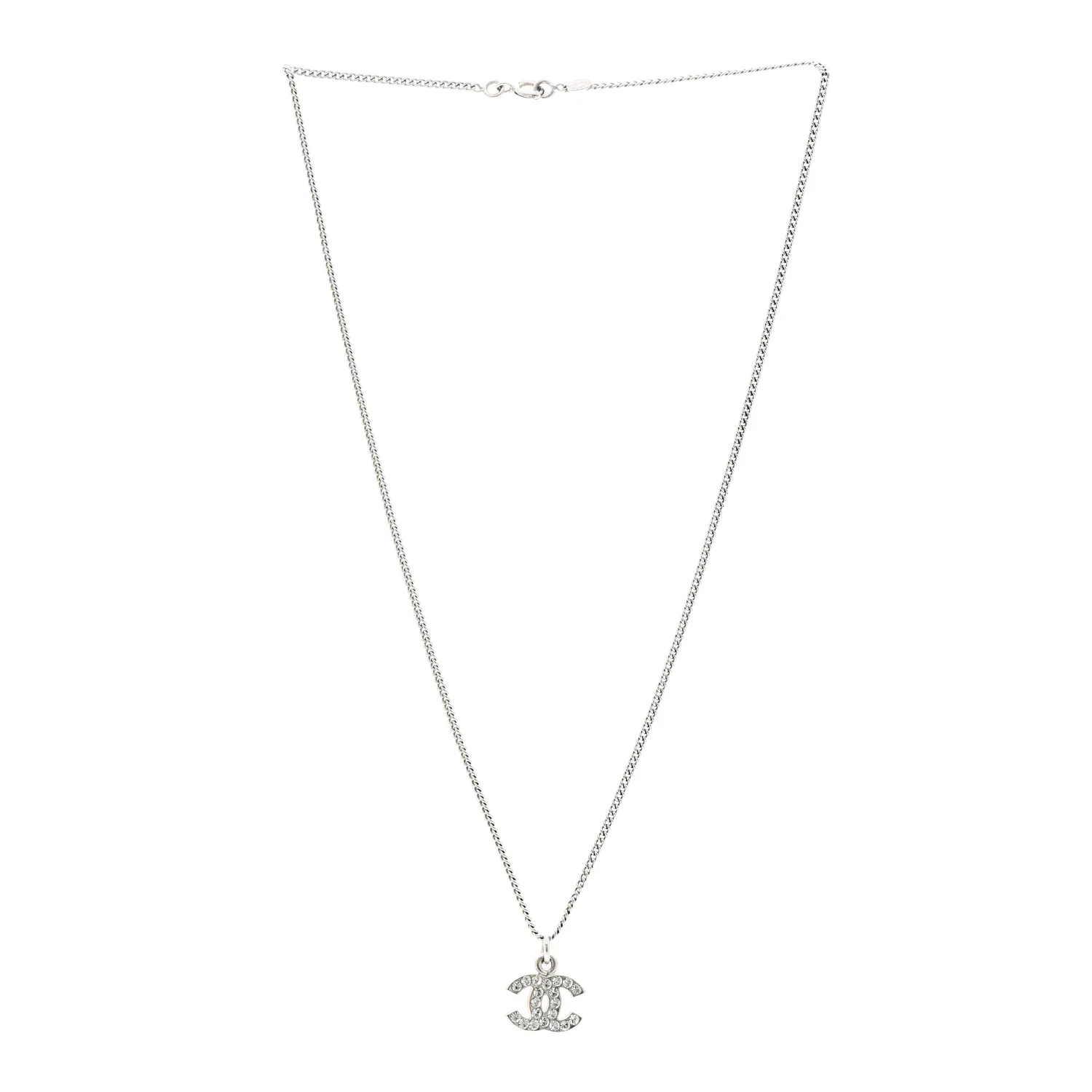 Crystal Timeless CC Necklace Silver - Image 3