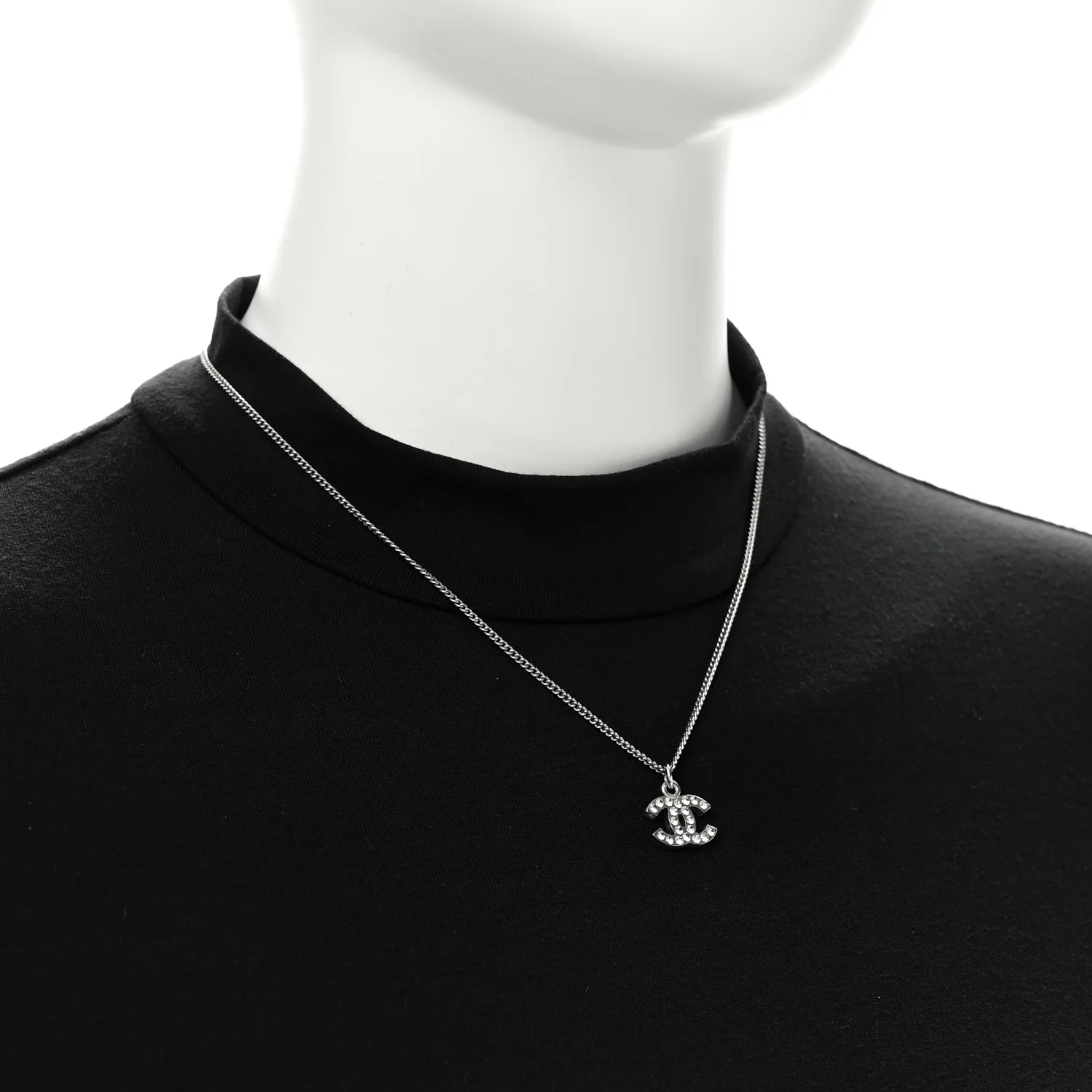 Crystal Timeless CC Necklace Silver - Image 2