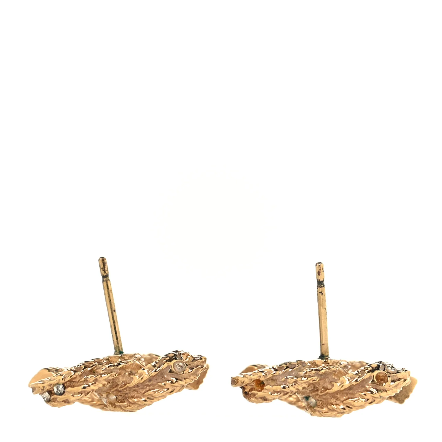 Crystal Twisted CC Earrings Gold - Image 7